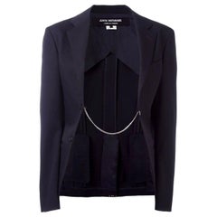 Comme Des Garcons Junya Watanabe Black wool Chain Detail Blazer Comme Des Garcons Junya Watanabe Black wool Chain Detail Blazer