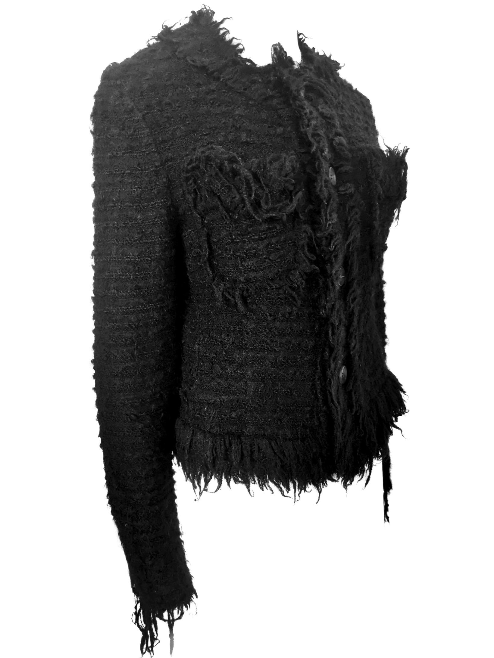 Comme des Garcons Junya Watanabe Cropped Chanel Style Fringed Jacket AD 2003 6