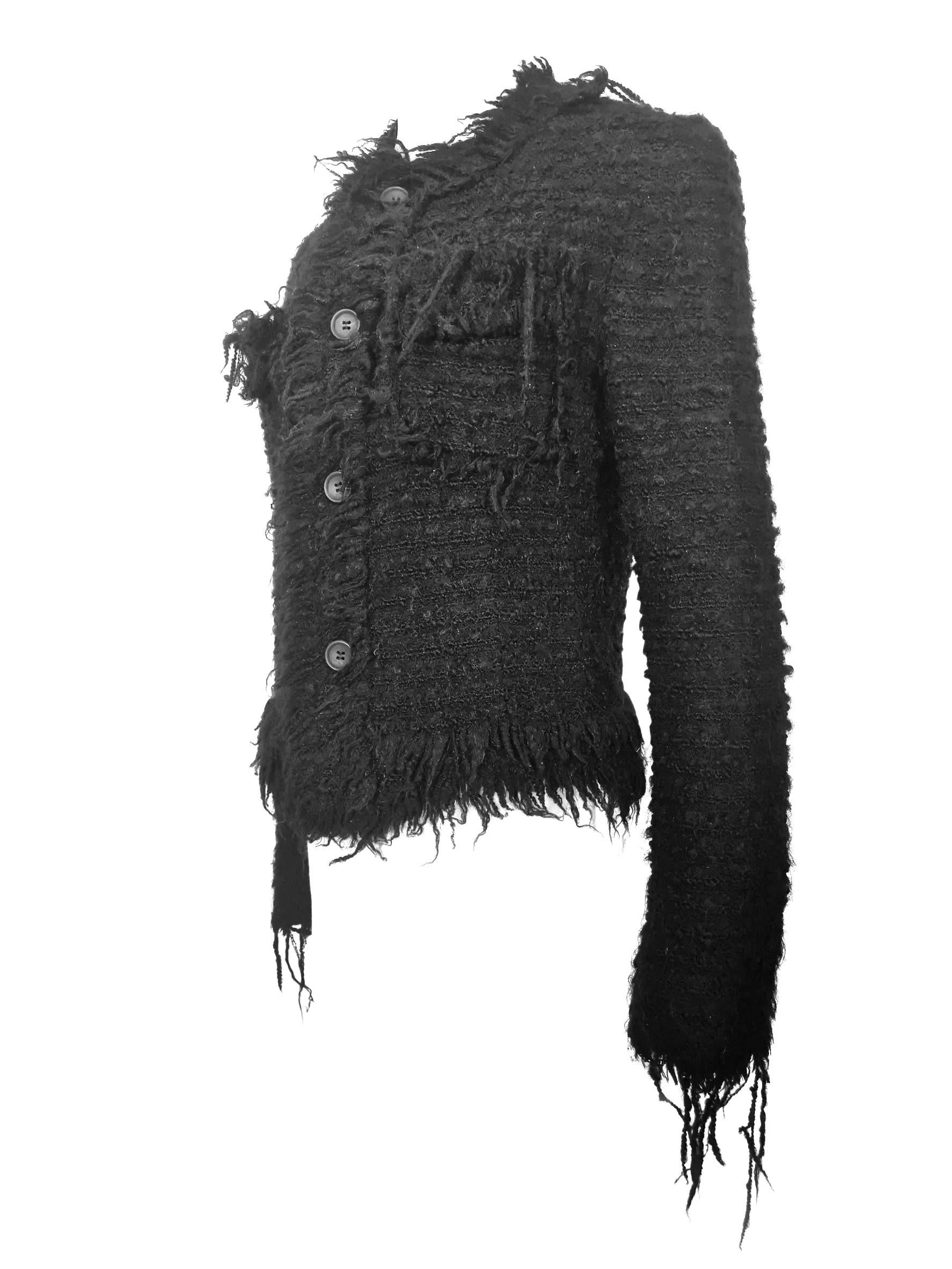 Comme des Garcons Junya Watanabe Cropped Chanel Style Fringed Jacket AD 2003 1