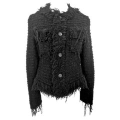 Comme des Garcons Junya Watanabe Cropped Chanel Style Fringed Jacket AD 2003