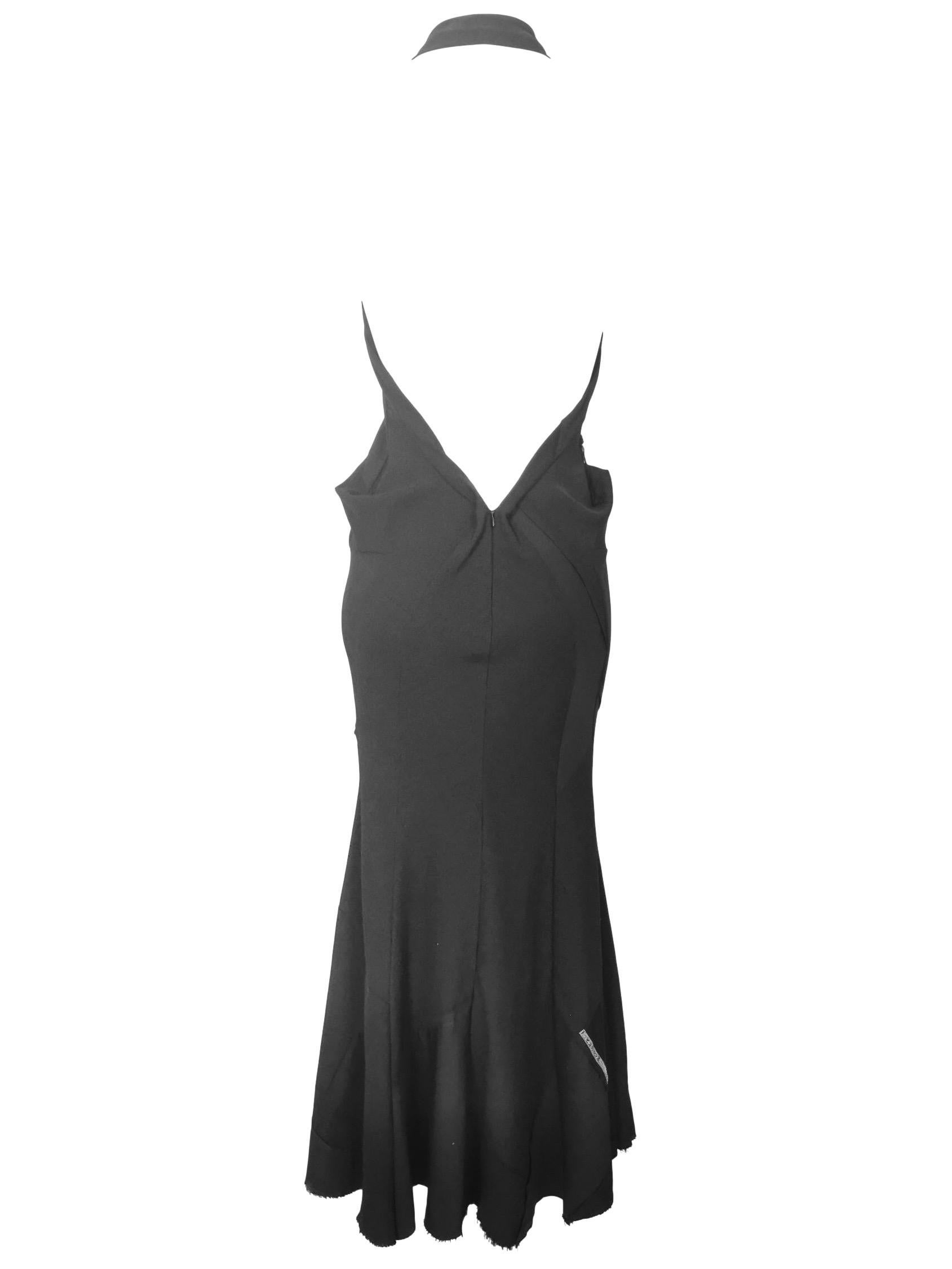 Black Comme des Garcons Junya Watanabe Patchwork Dress AD 2002 For Sale