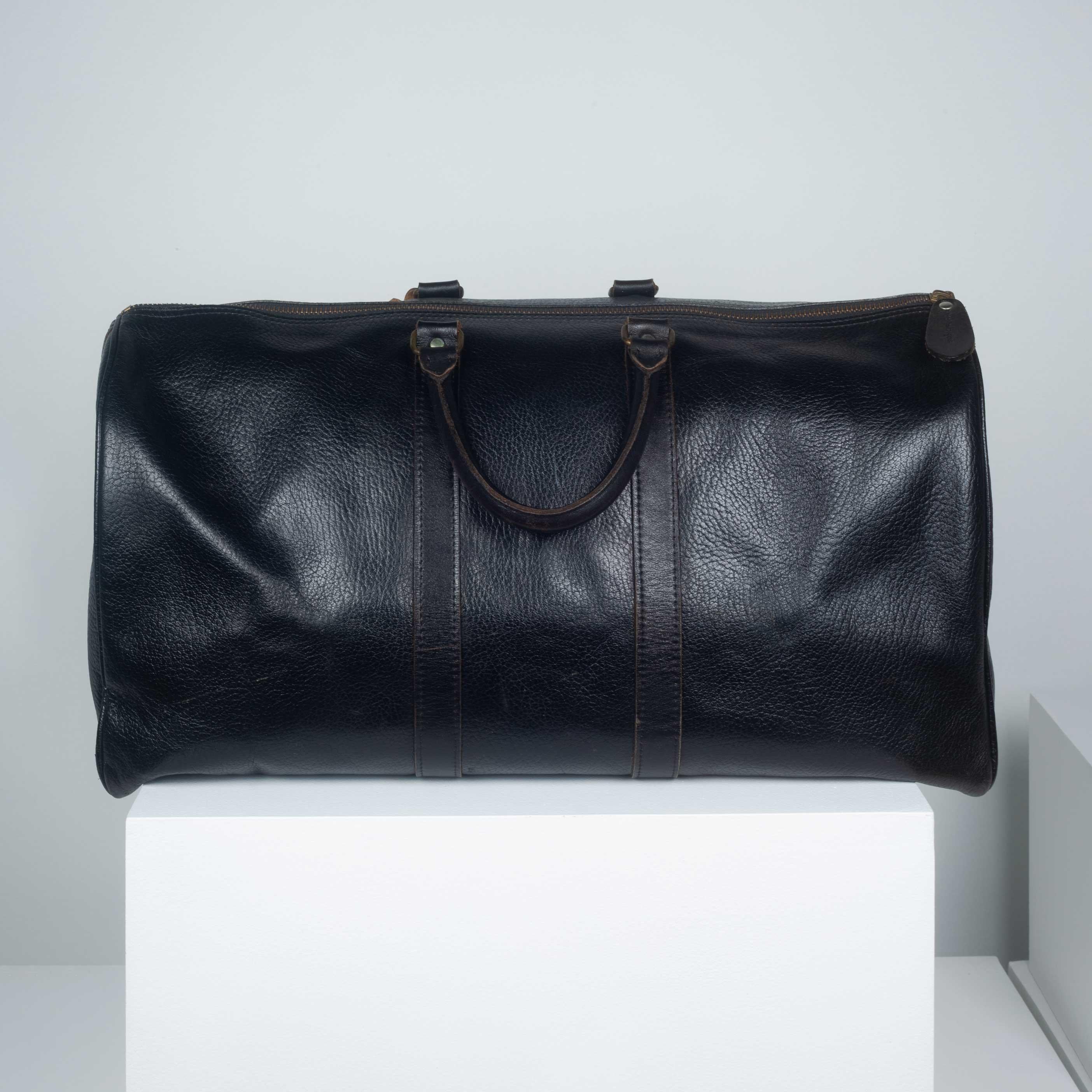 Women's or Men's Comme des Garçons Large Black Leather Boston Bag