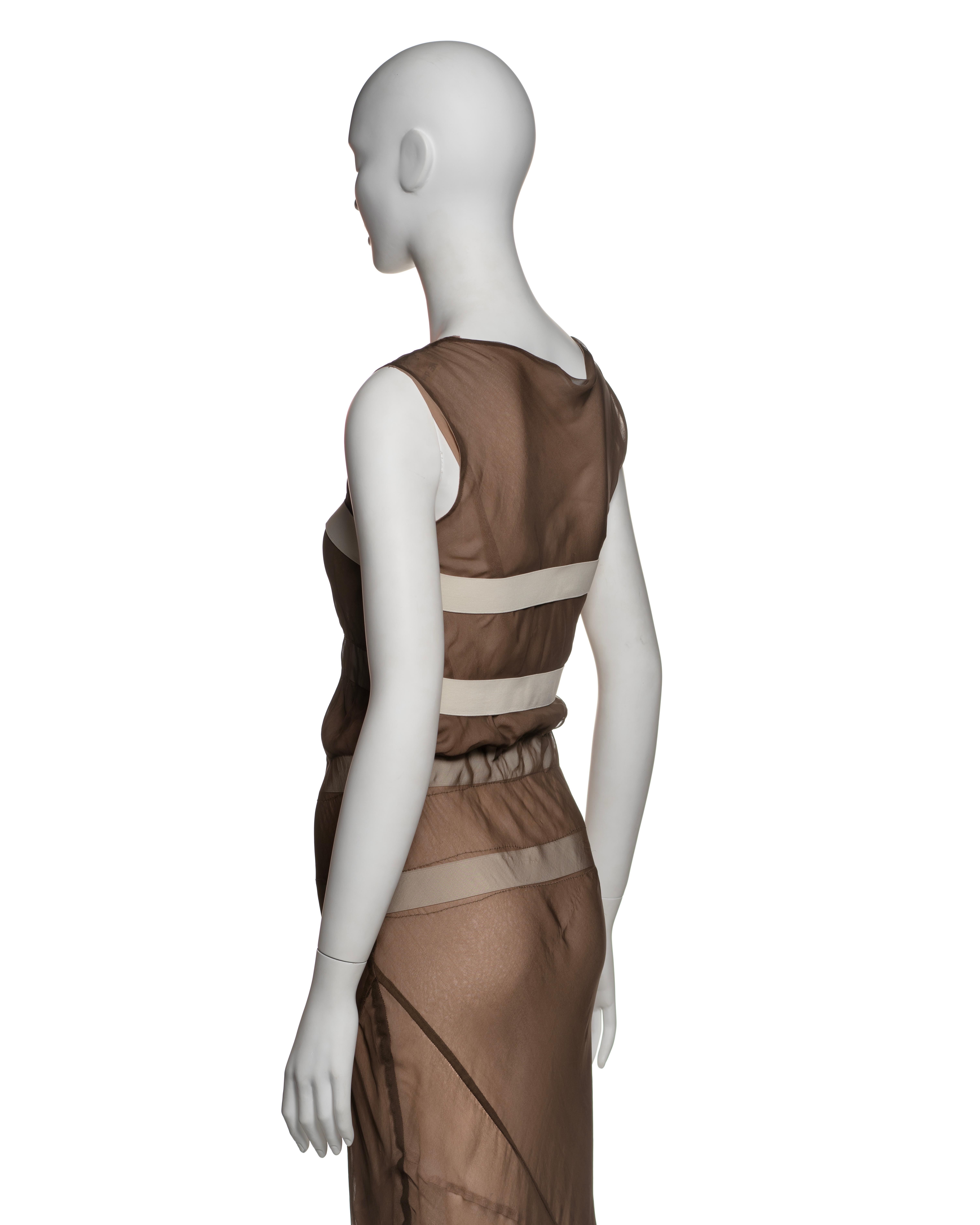 Comme des Garçons Layered Bias-Cut Silk Dress with Elastic Detailing, SS 1994 For Sale 7