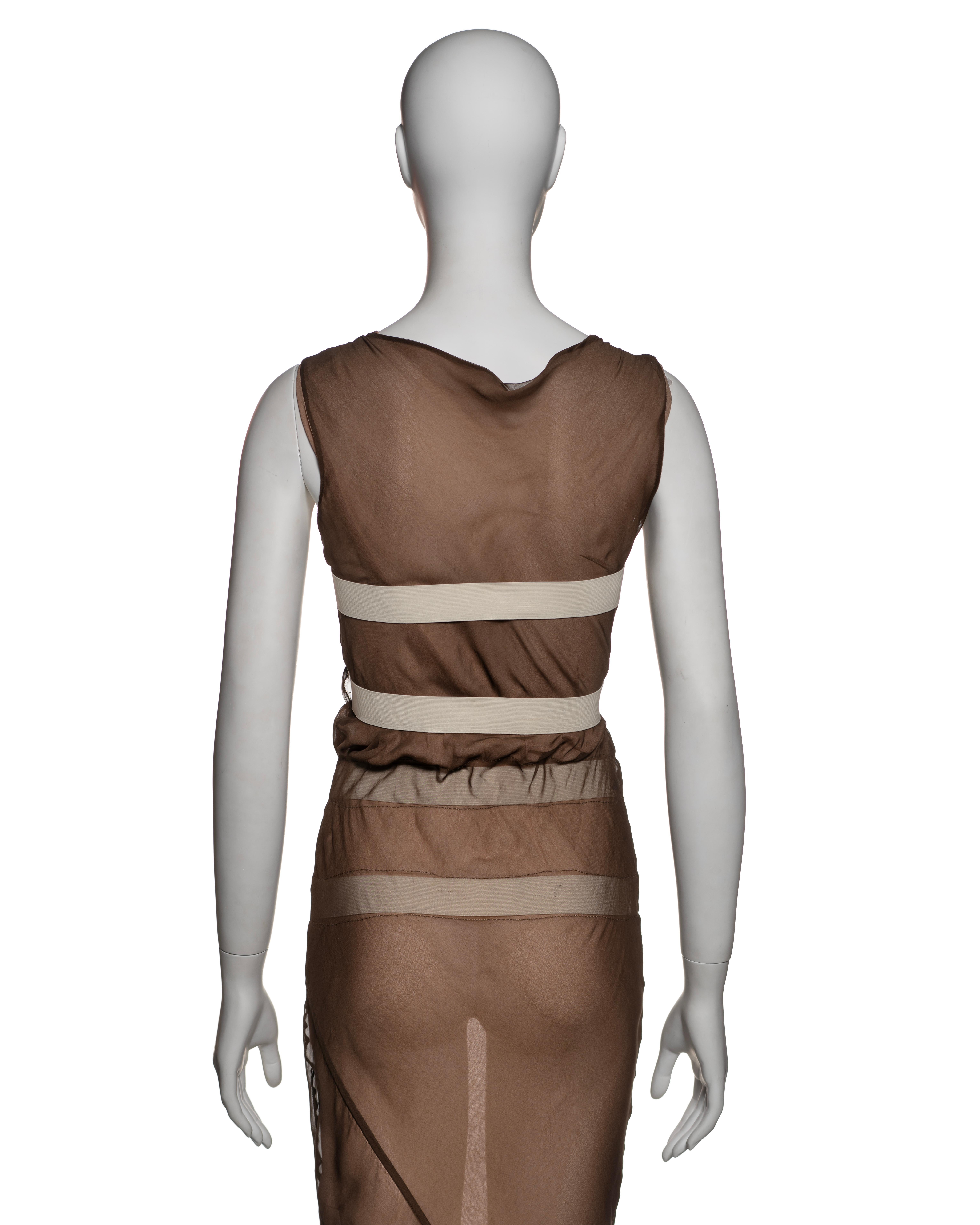 Comme des Garçons Layered Bias-Cut Silk Dress with Elastic Detailing, SS 1994 For Sale 9