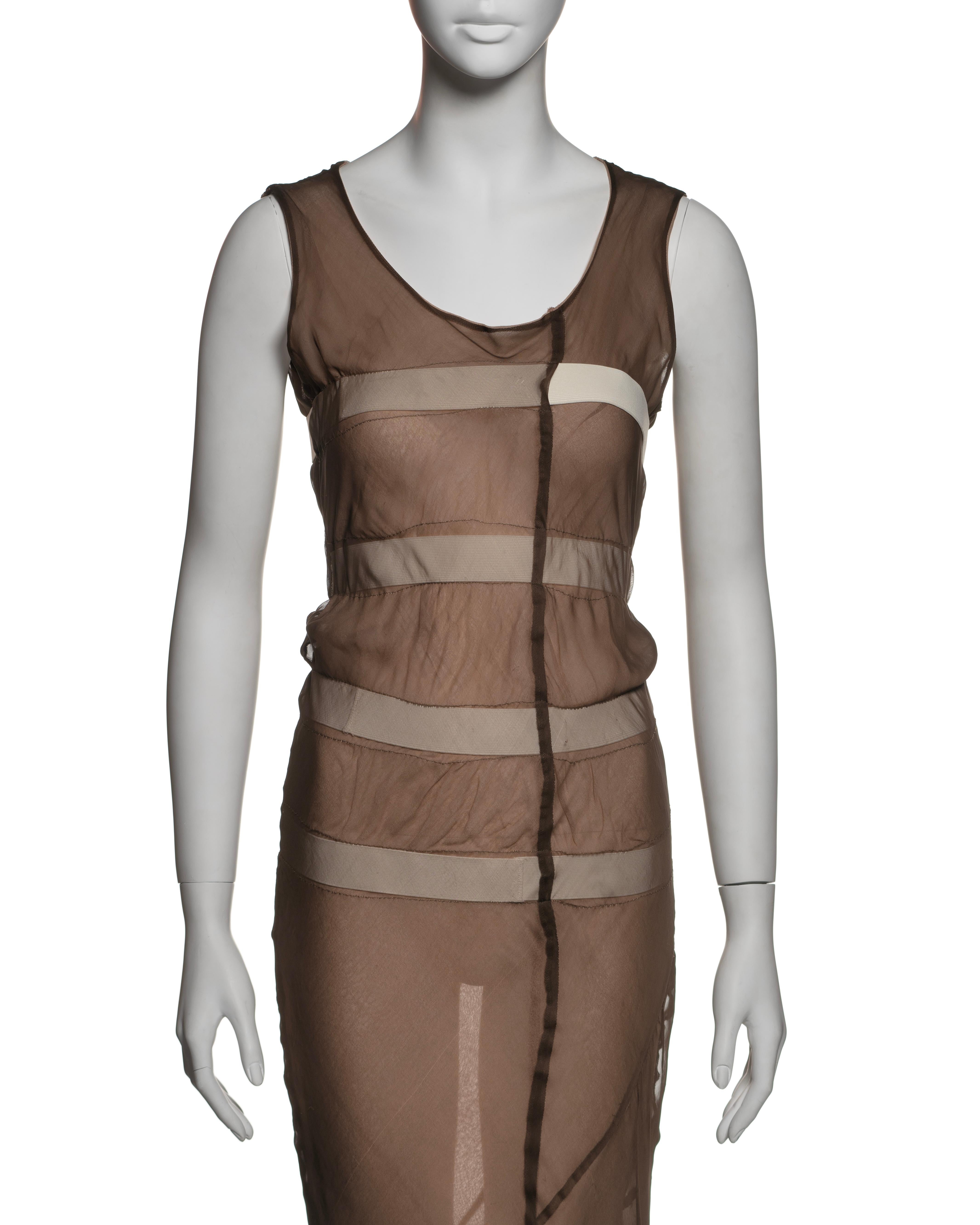 Comme des Garçons Layered Bias-Cut Silk Dress with Elastic Detailing, SS 1994 In Excellent Condition For Sale In London, GB