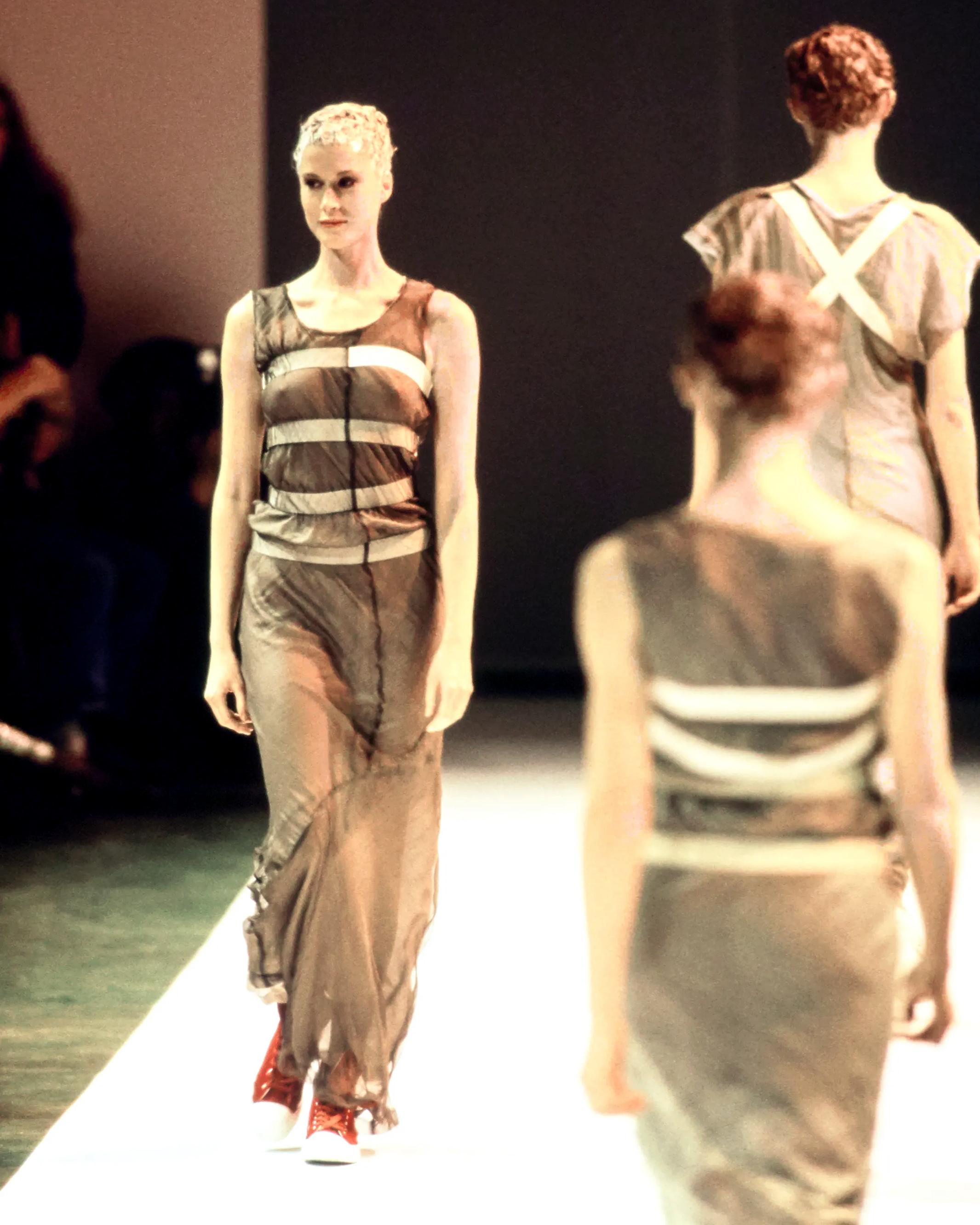 Comme des Garçons Layered Bias-Cut Silk Dress with Elastic Detailing, SS 1994 For Sale 2
