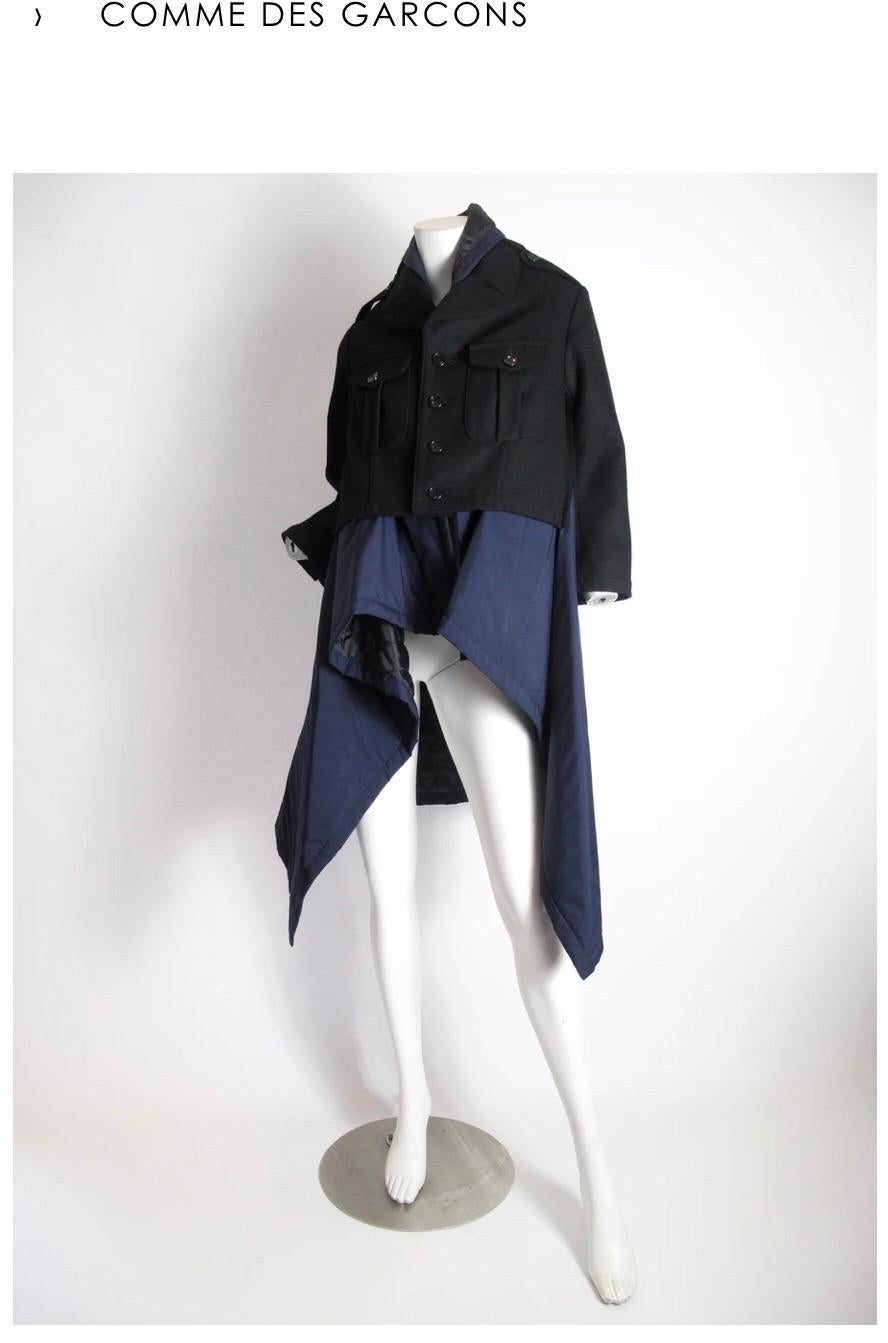 Black Comme des Garçons layered coat 