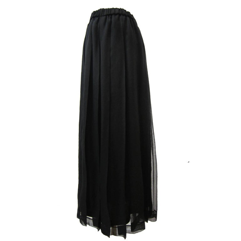 COMME des GARCONS cotton Flat Layered Design skirt Knee-length bottoms GM-S009 black S