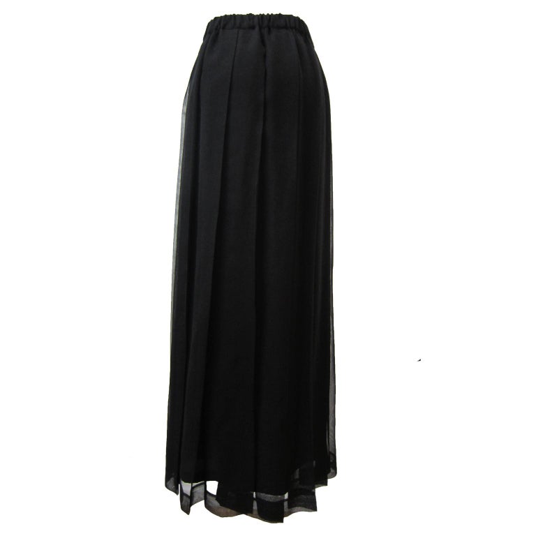 Comme des Garcons Layered Pleated Black Skirt AD 1996 For Sale at 1stDibs