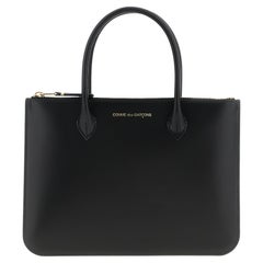 Comme des Garçons Leather Tote Bag — Black