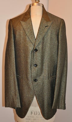 Comme des Garcons "Limited Edition" Golden Bronze Herringbone Metallic Jacket