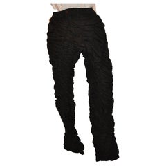 Comme des Garcons "Limited Edition" Jet-Black Deconstruct Form-Fitting Jeans