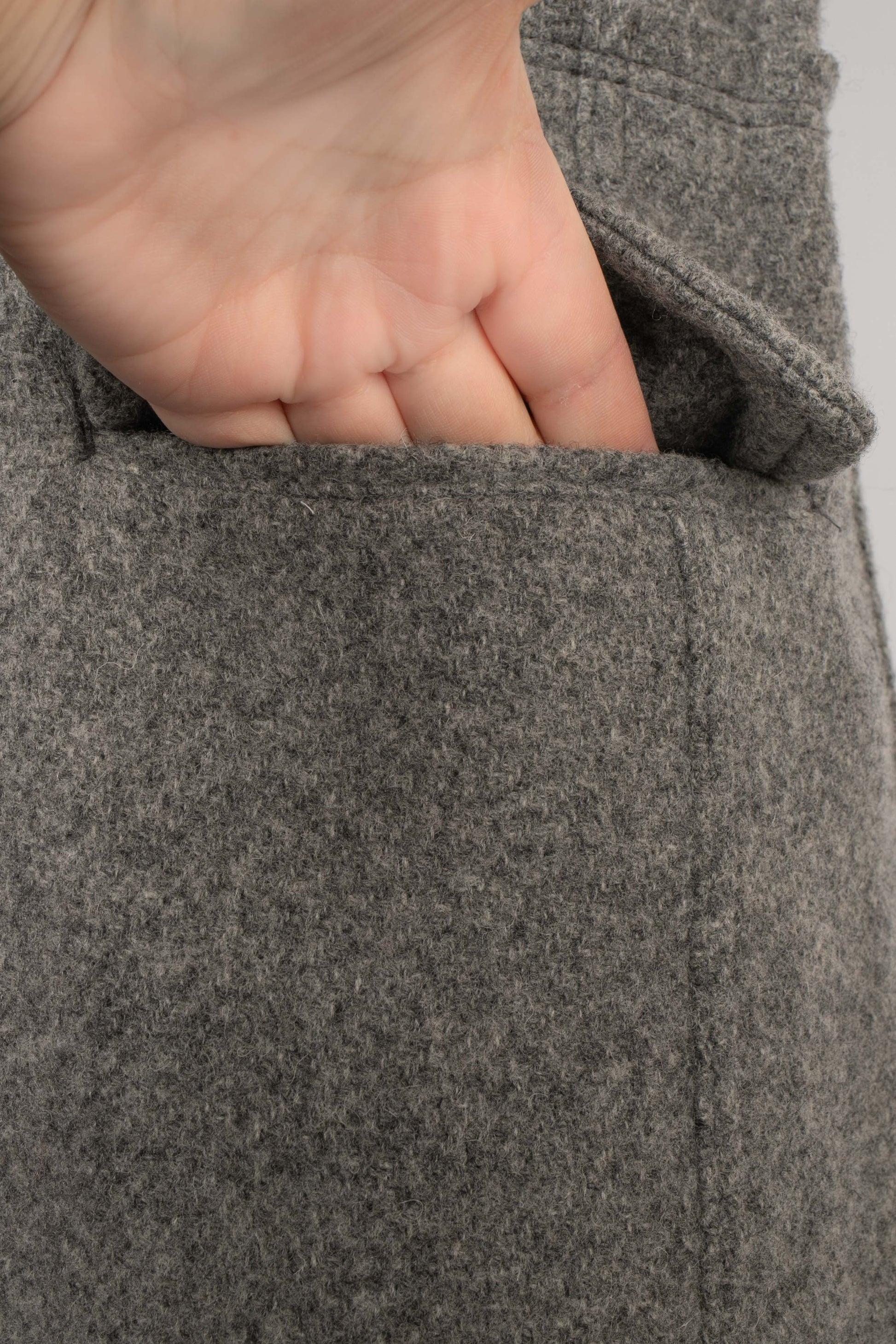 Comme Des Garçons Cappotto lungo in lana grigio in vendita 4