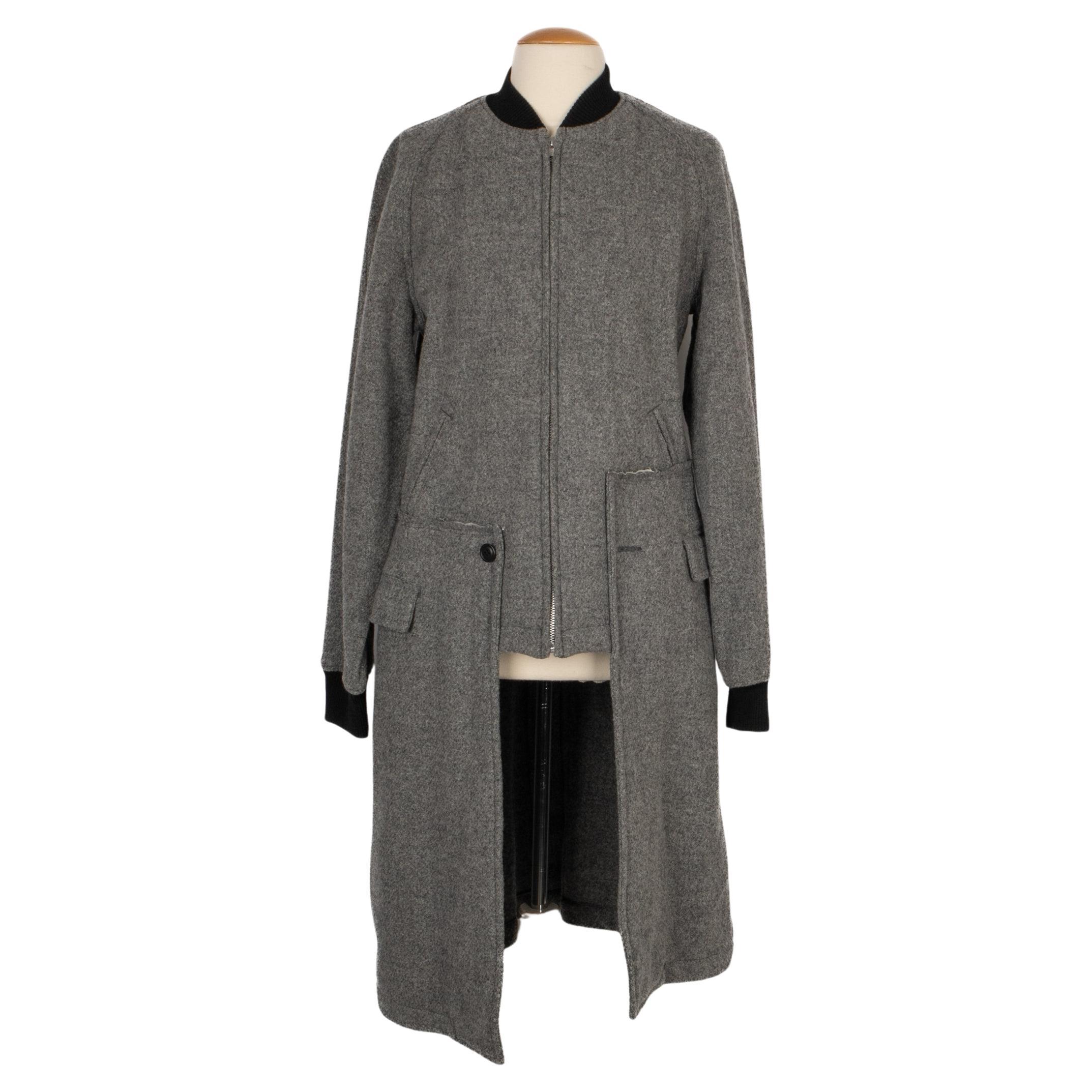 Comme Des Garçons Cappotto lungo in lana grigio