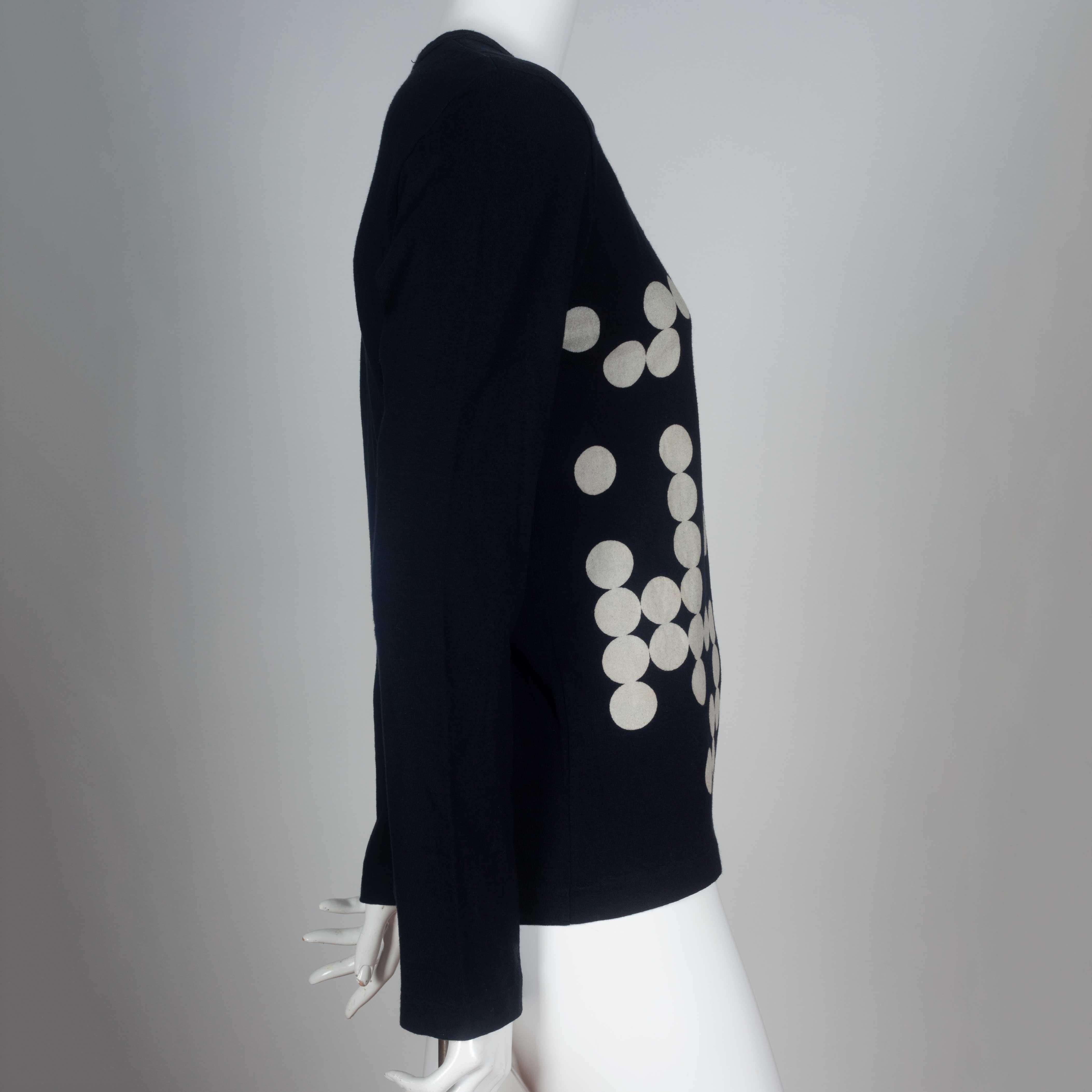 Black Comme des Garçons Long Sleeve Cotton Shirt with Circles, 2009