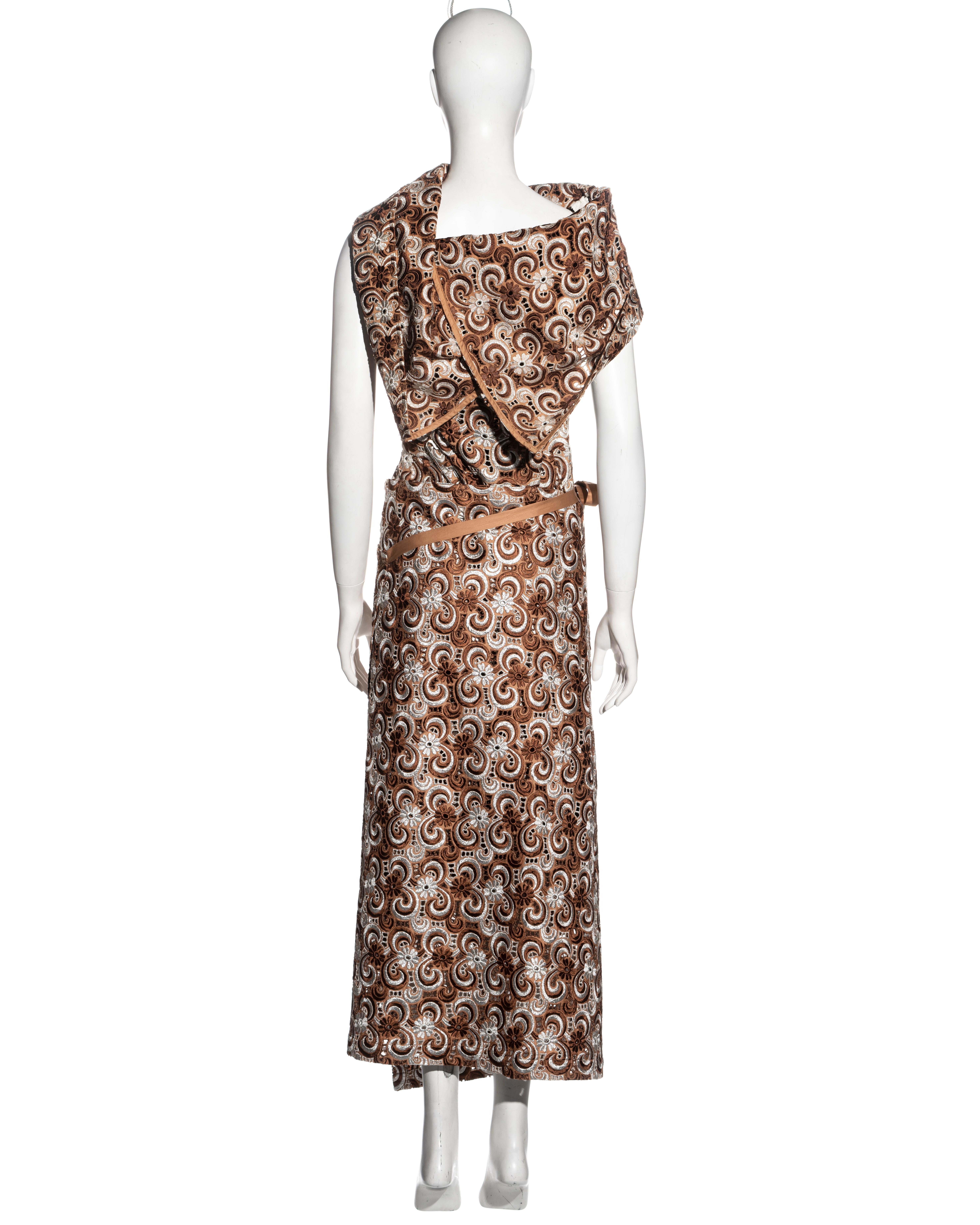 Comme des Garçons lurex voile lace wrap dress and skirt set, fw 1999 For Sale 1