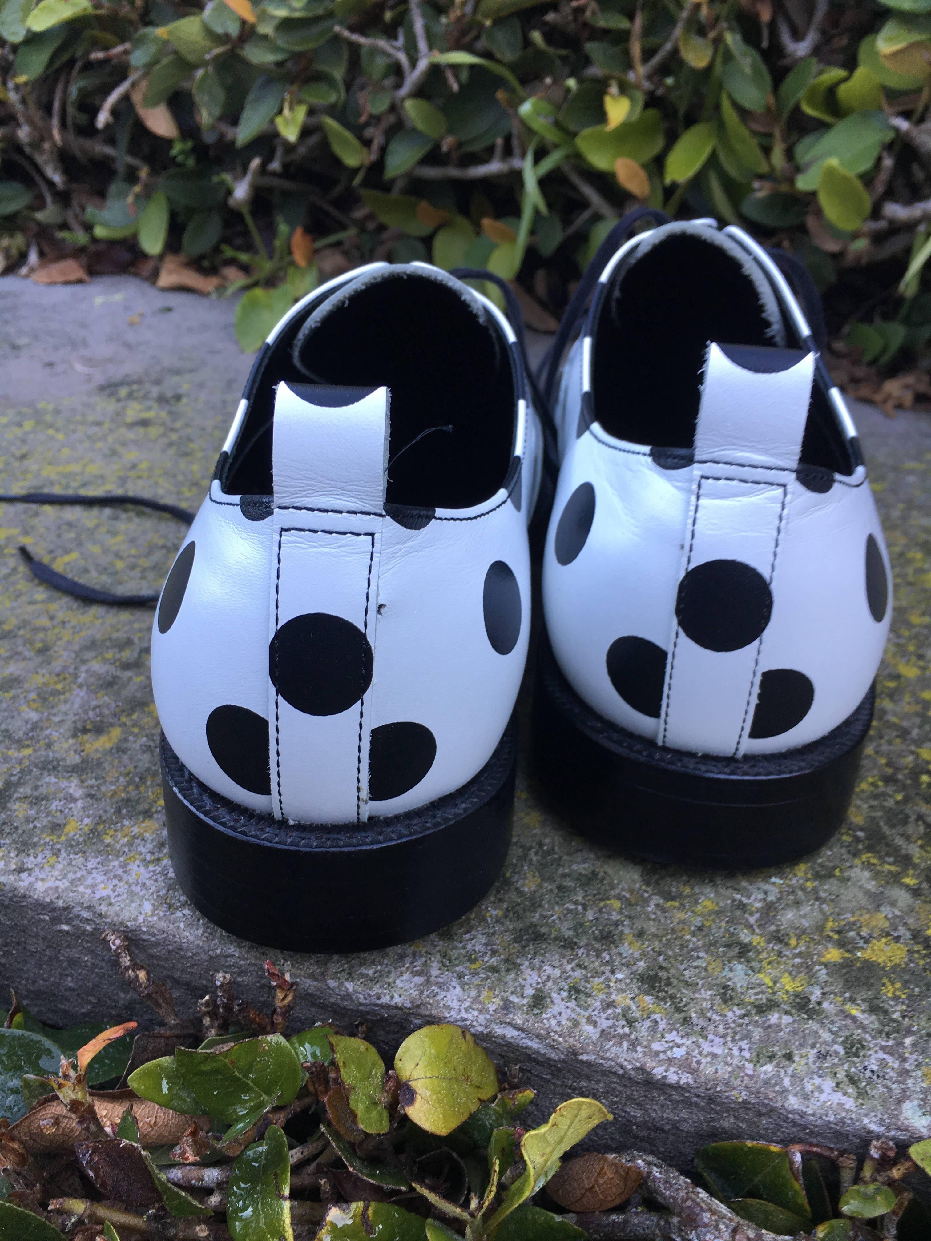 Comme des Garcons Mens Polka Dot Shoes Size 9.5 US 1