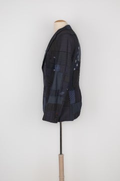 Comme Des Garçons Navy-blue Patchwork Men's Jacket