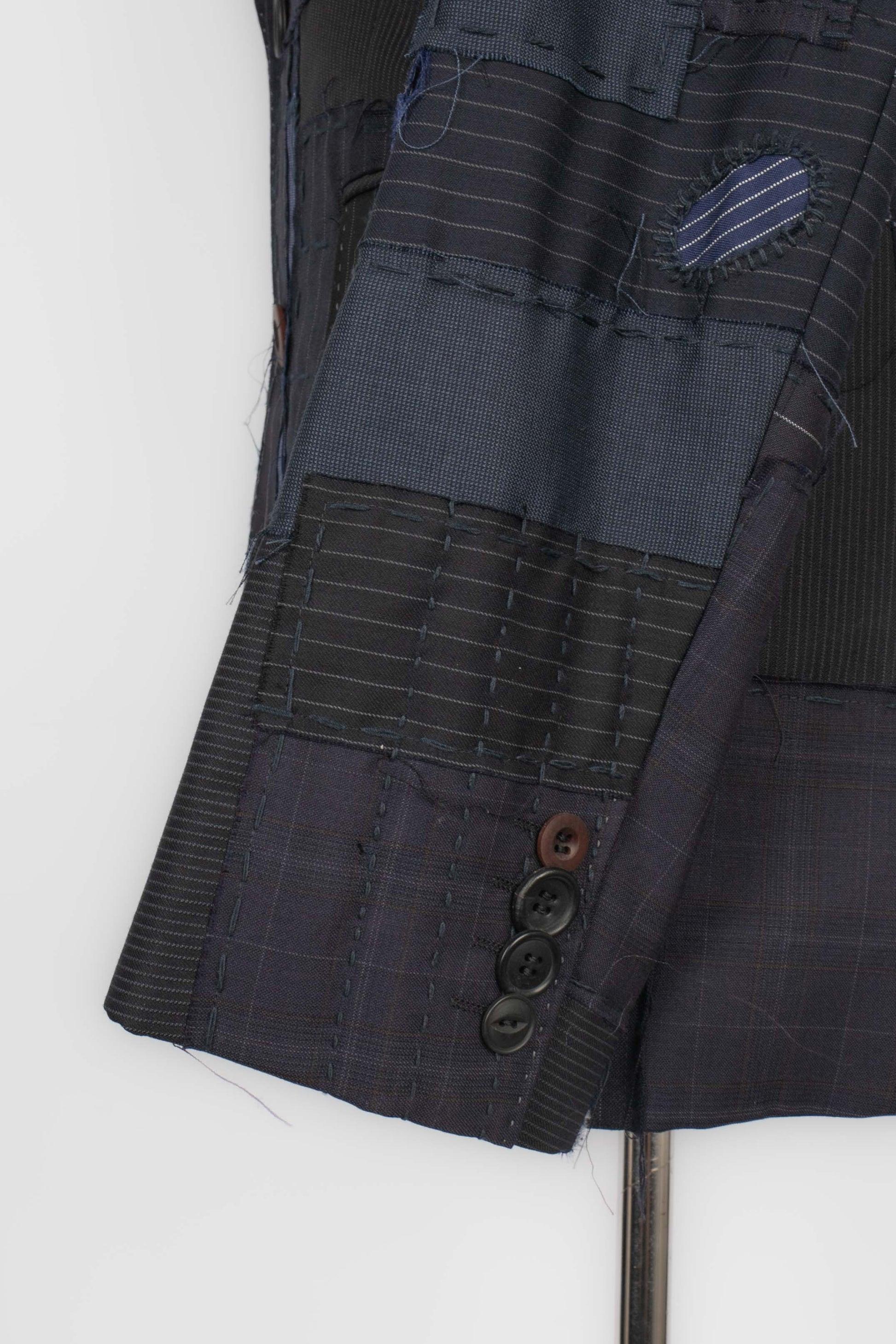 Comme Des Garçons Navy-blue Patchwork Men's Jacket For Sale 3