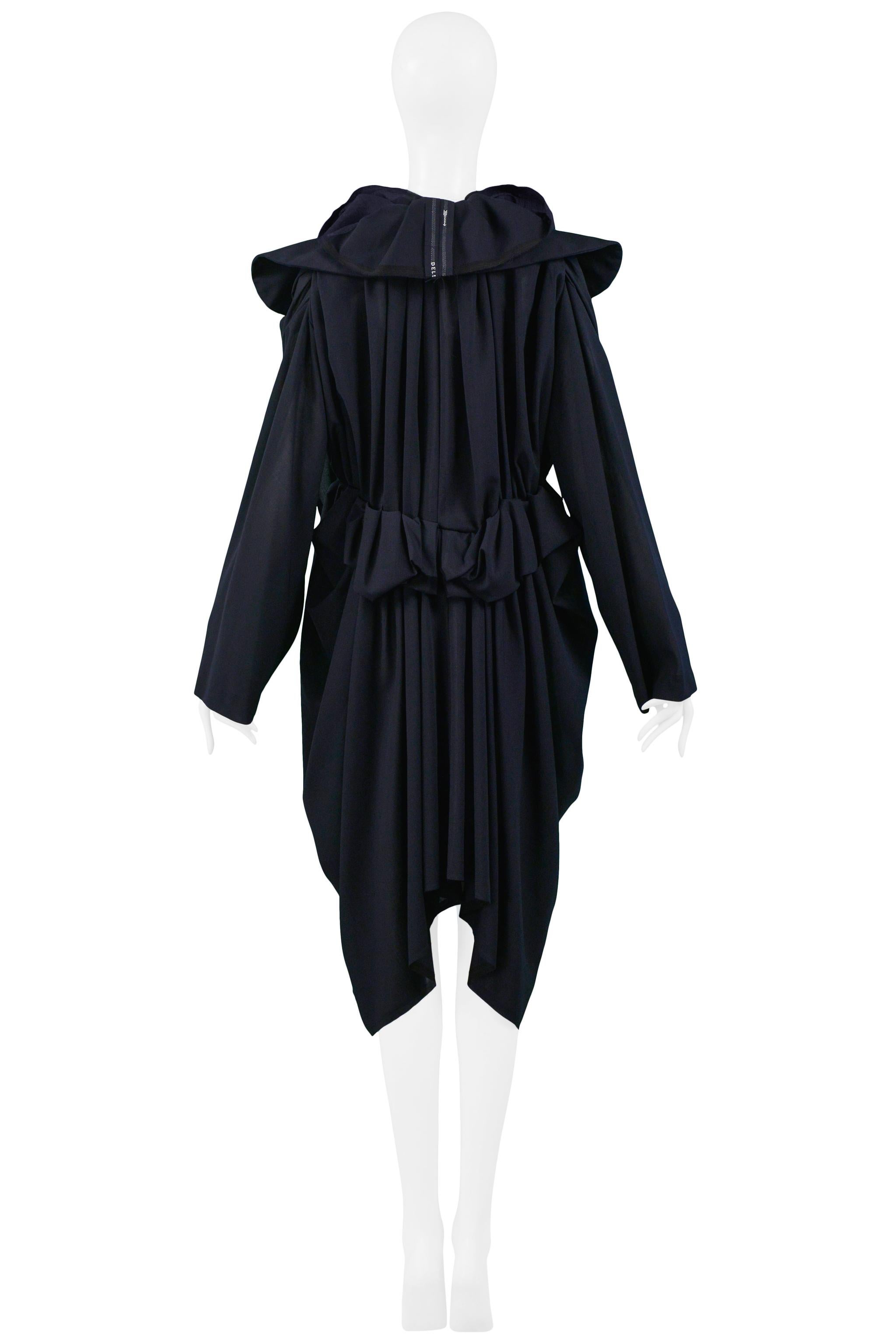 Comme Des Garcons Navy Deconstructed Selvedge Coat 2005 In Excellent Condition In Los Angeles, CA