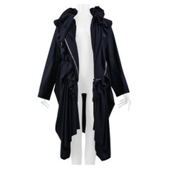 Used Comme Des Garcons Navy Deconstructed Selvedge Coat 2005