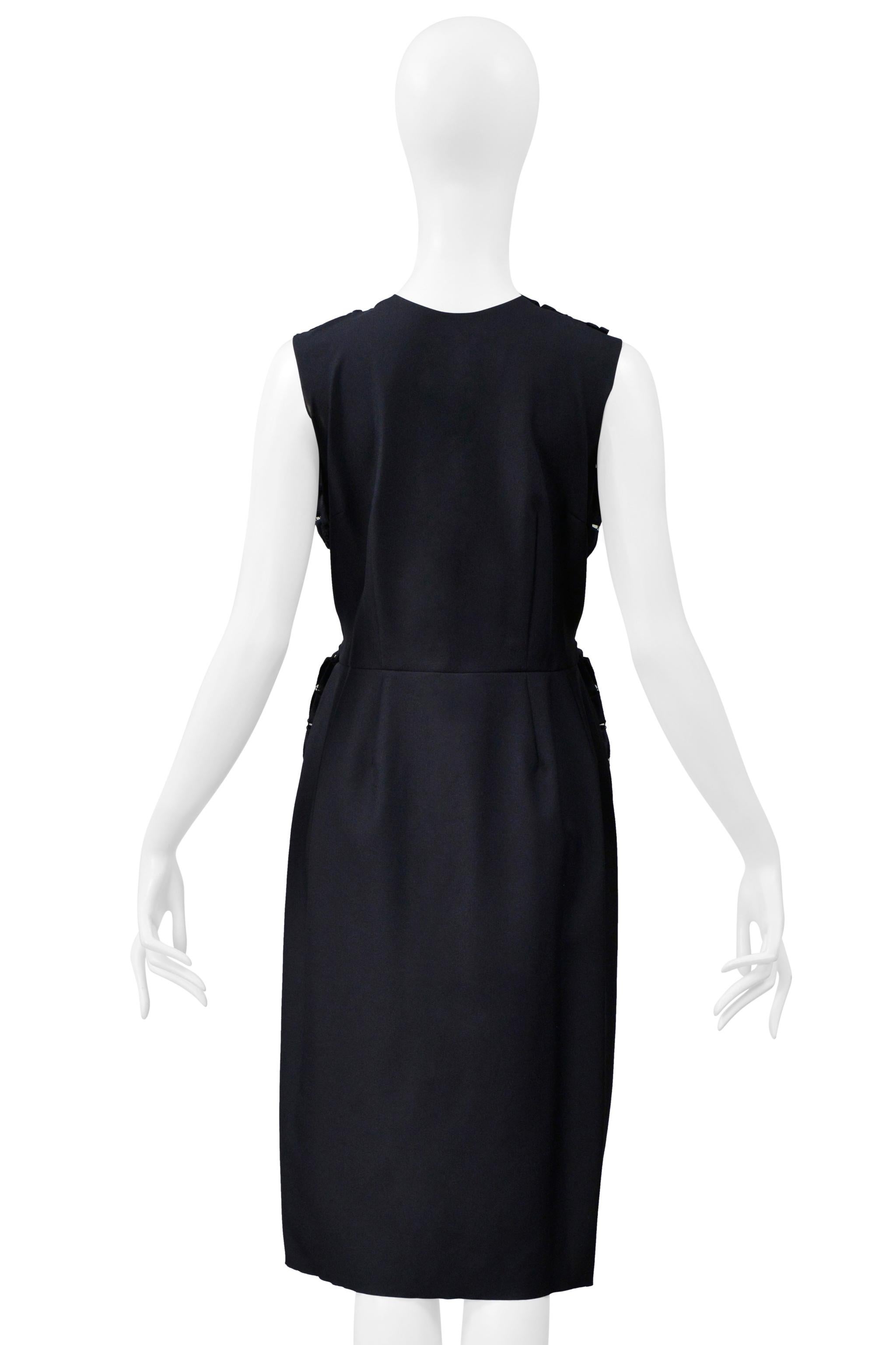 Comme Des Garcons Marineblaues Spitzen-Anglaise-Overlay-Schichtkleid 1999 im Angebot 5