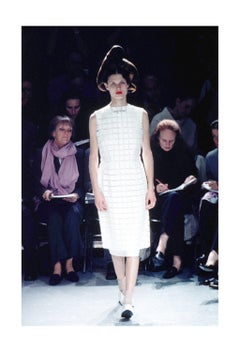 Comme Des Garcons Navy Lace Anglaise Overlay Shift Dress 1999