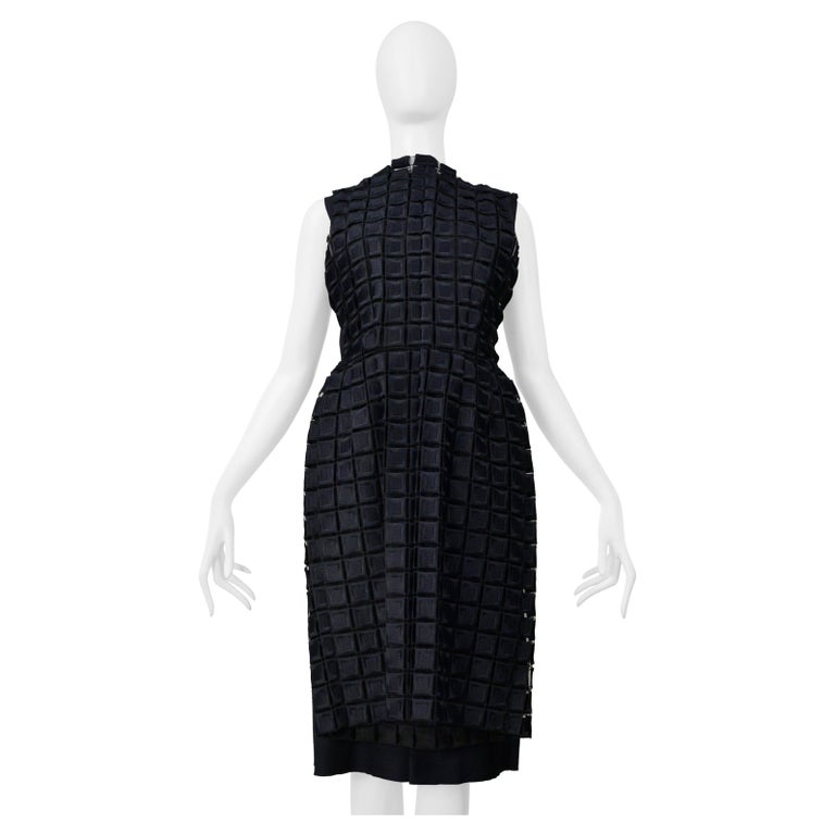 Comme Des Garcons Navy Lace Anglaise Overlay Shift Dress 1999 For Sale at  1stDibs
