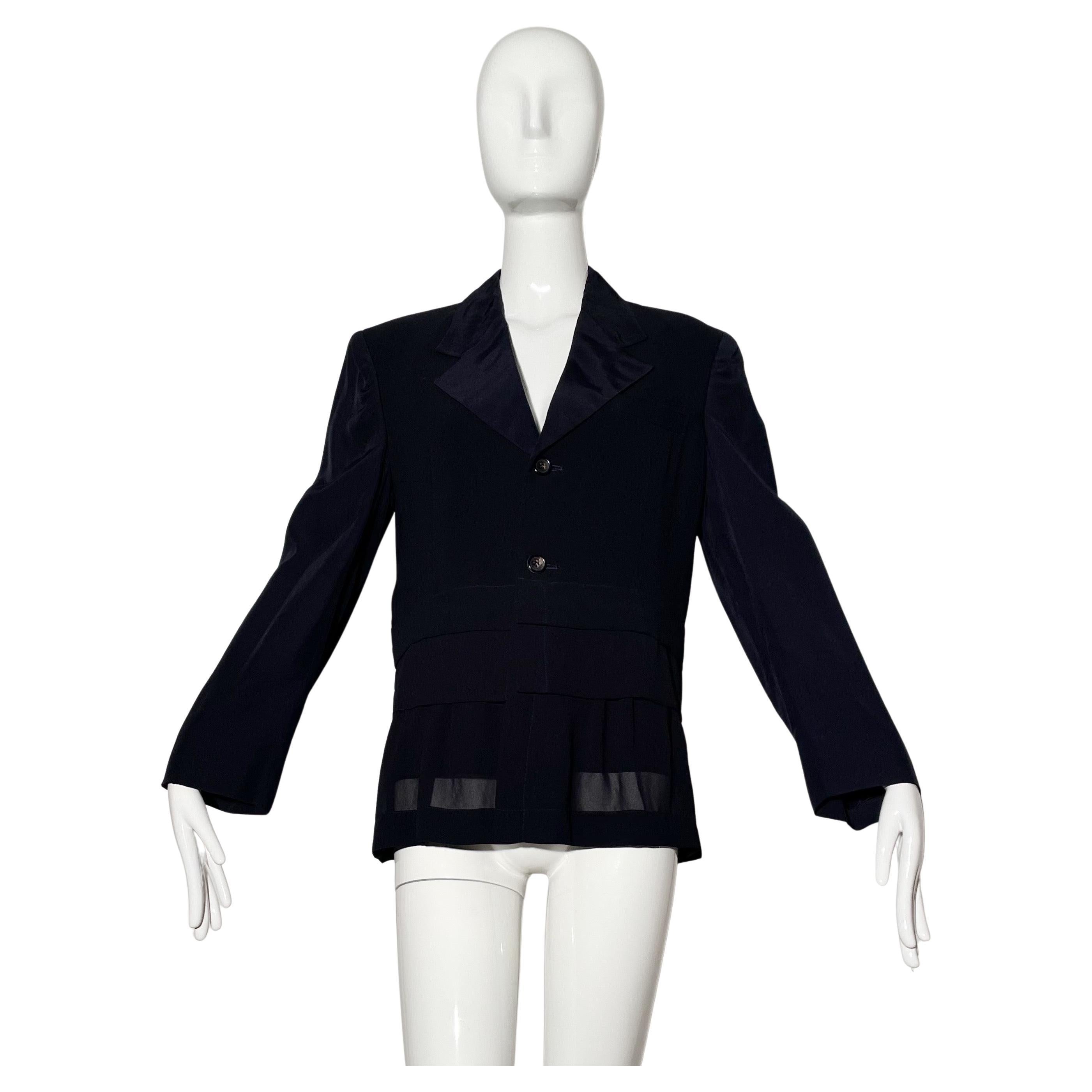 Comme des Garcons - Blazer superposé - Marine  en vente