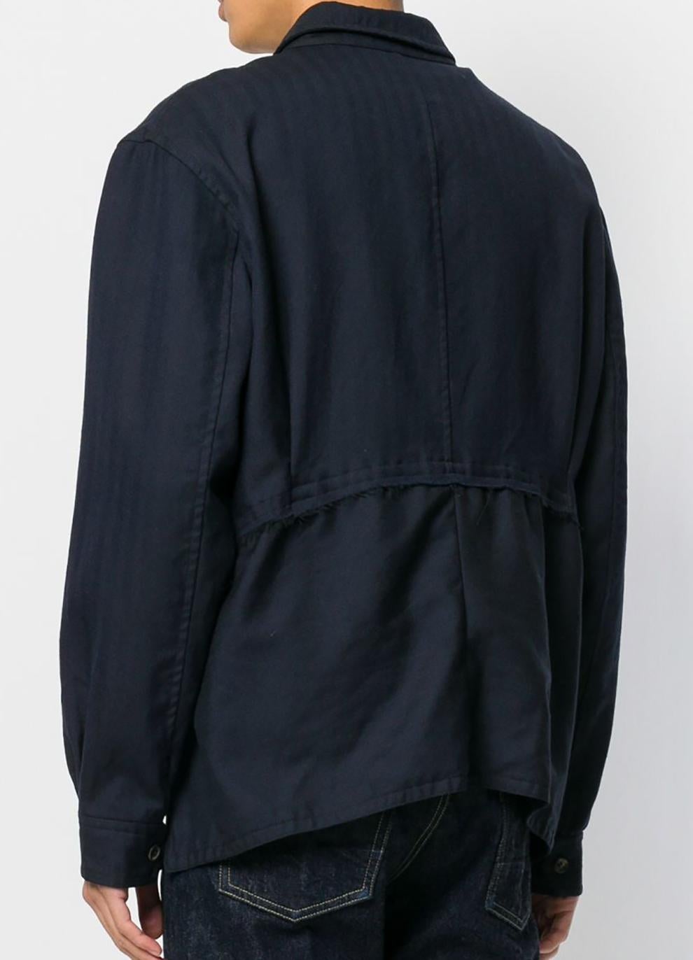 Black Comme Des Garcons Navy Man Jacket