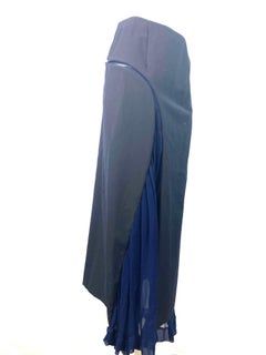 Comme des Garcons Navy Wool Maxi Skirt, Size Medium