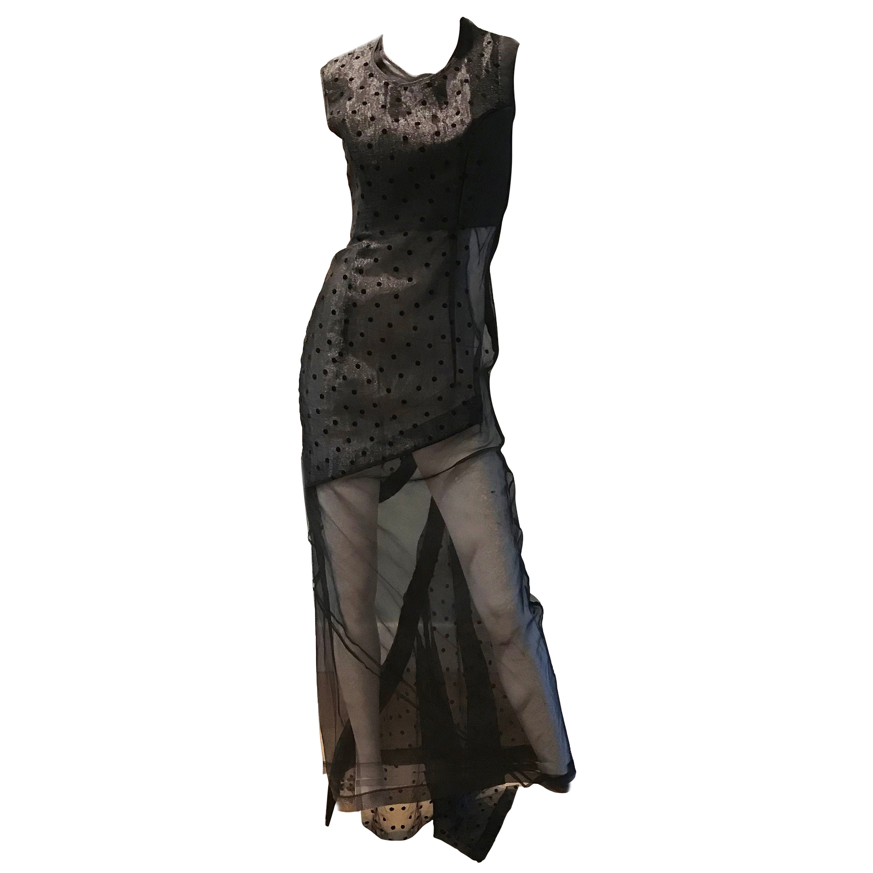 Comme des Garcons Netz-Abendkleid