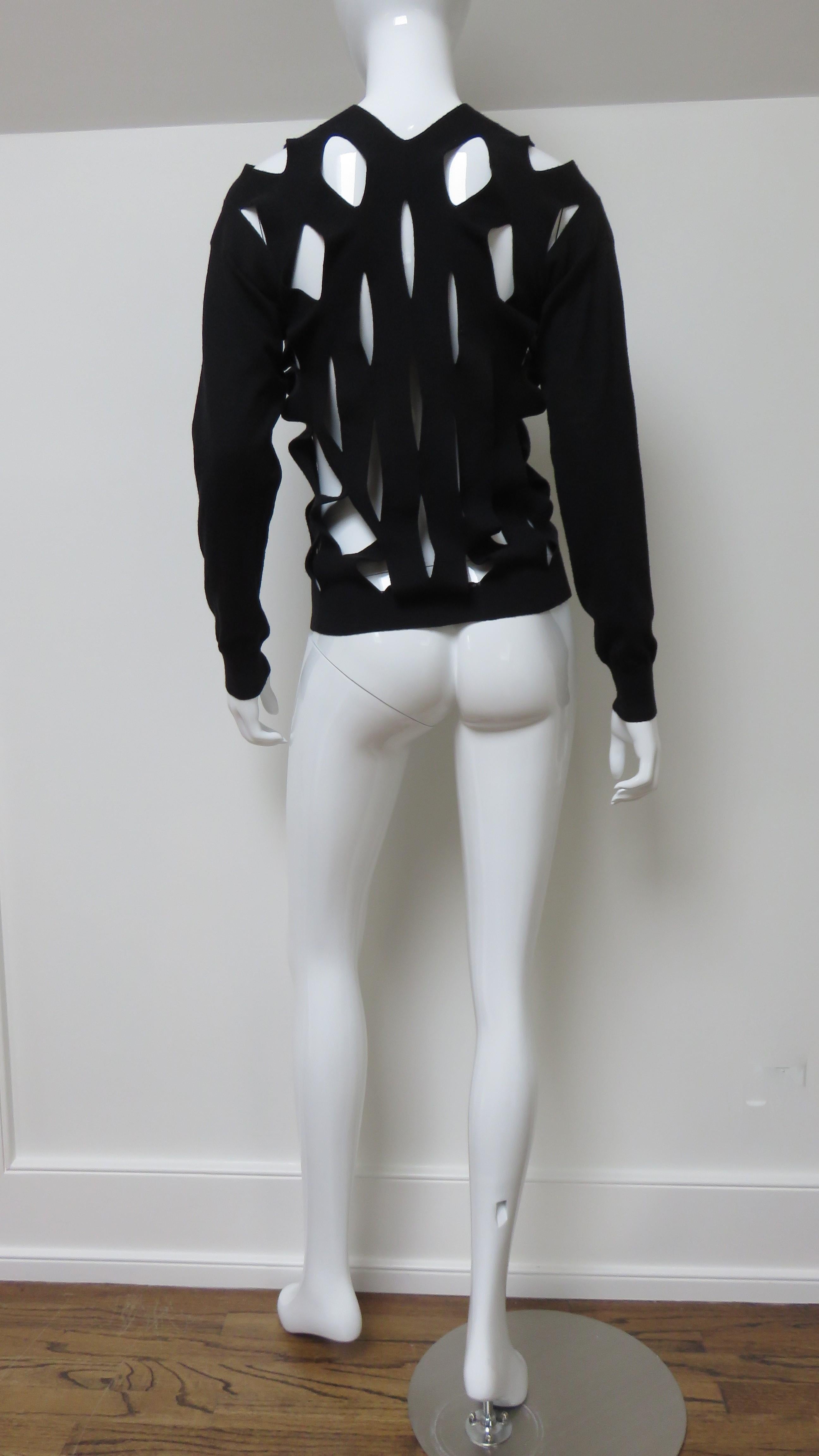 Comme des Garcons New Cut out Sweater For Sale 2