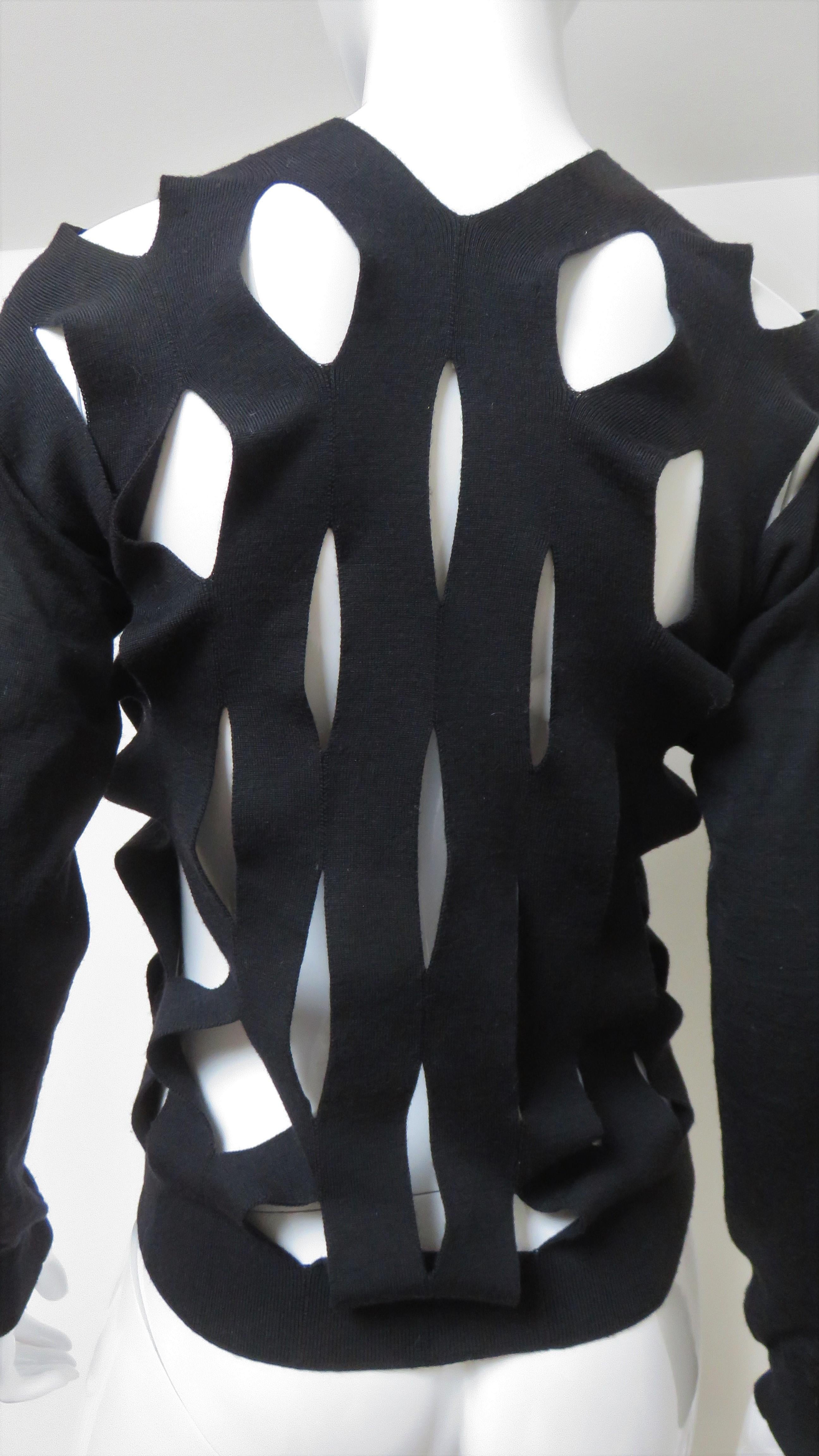 Comme des Garcons New Cut out Sweater For Sale 1