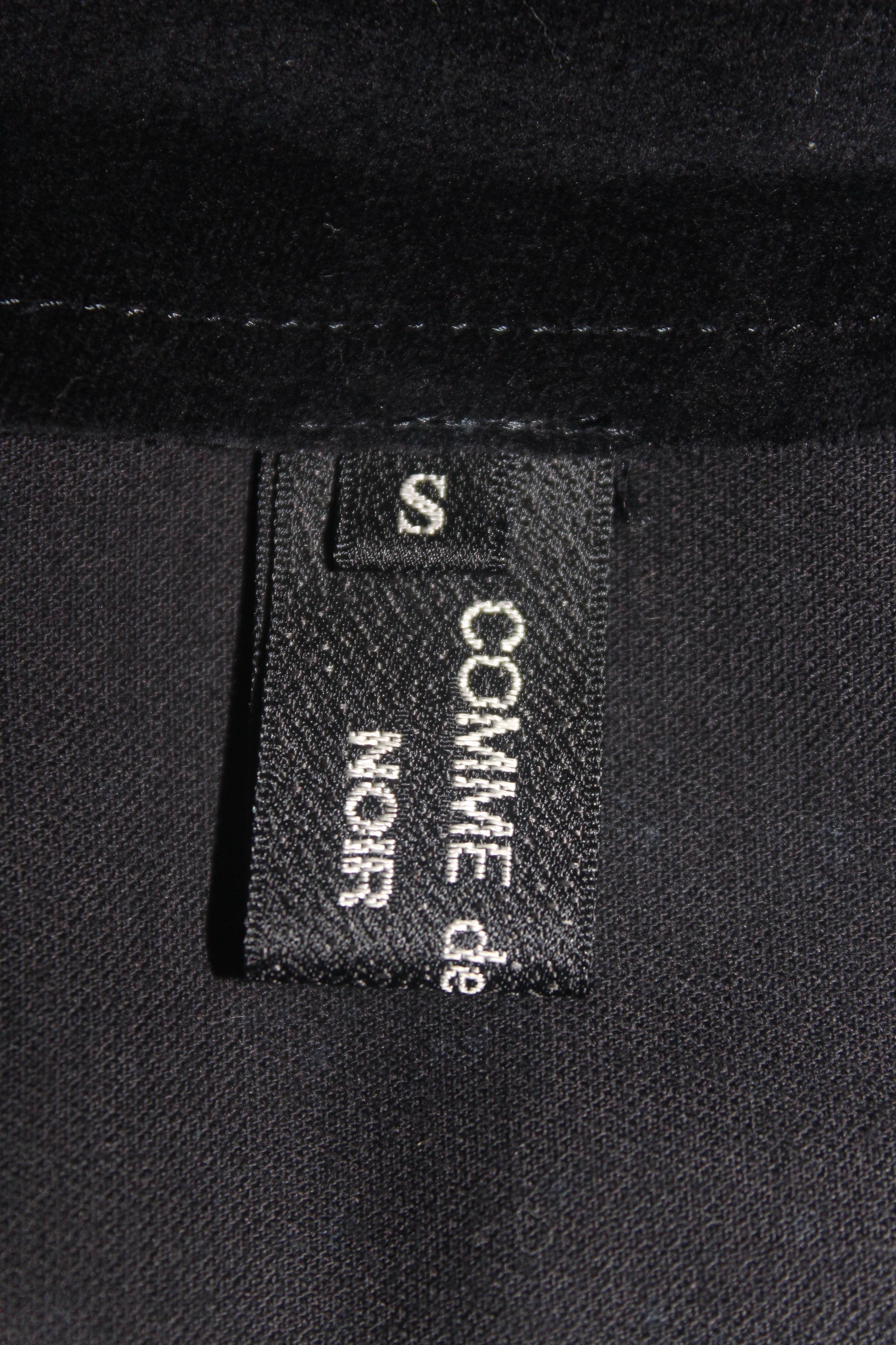 Comme des Garcons Noir Vintage  SS 1989 Dior Esque Cotton Velvet Dress  For Sale 10