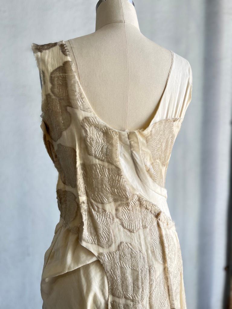 Comme Des Garcons Off-White - abito vintage floreale e di mussola decostruito 1997 in vendita 5