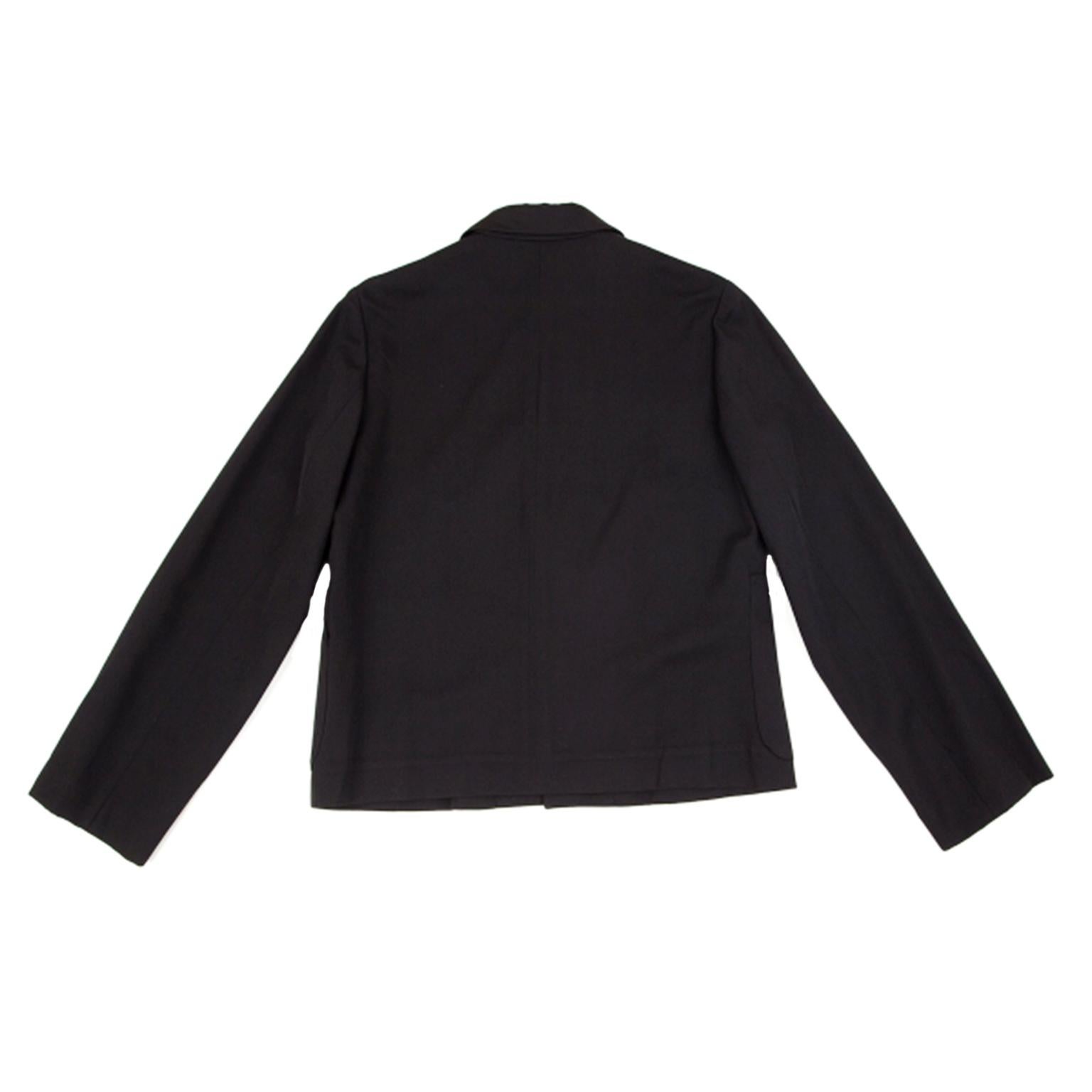 Comme des Garcons Painted Gabardine Black Suit AD 1995 For Sale 1