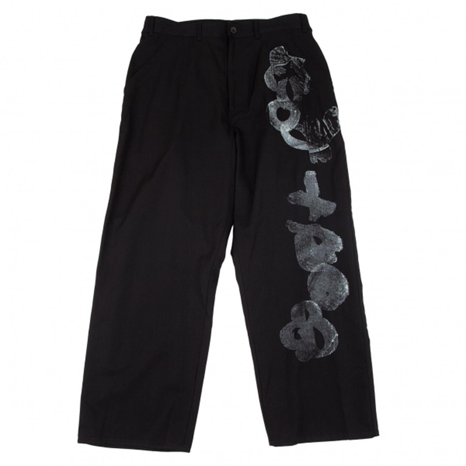 Comme des Garcons Painted Gabardine Black Suit AD 1995 For Sale 2