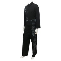 Comme des Garcons Painted Gabardine Black Suit AD 1995