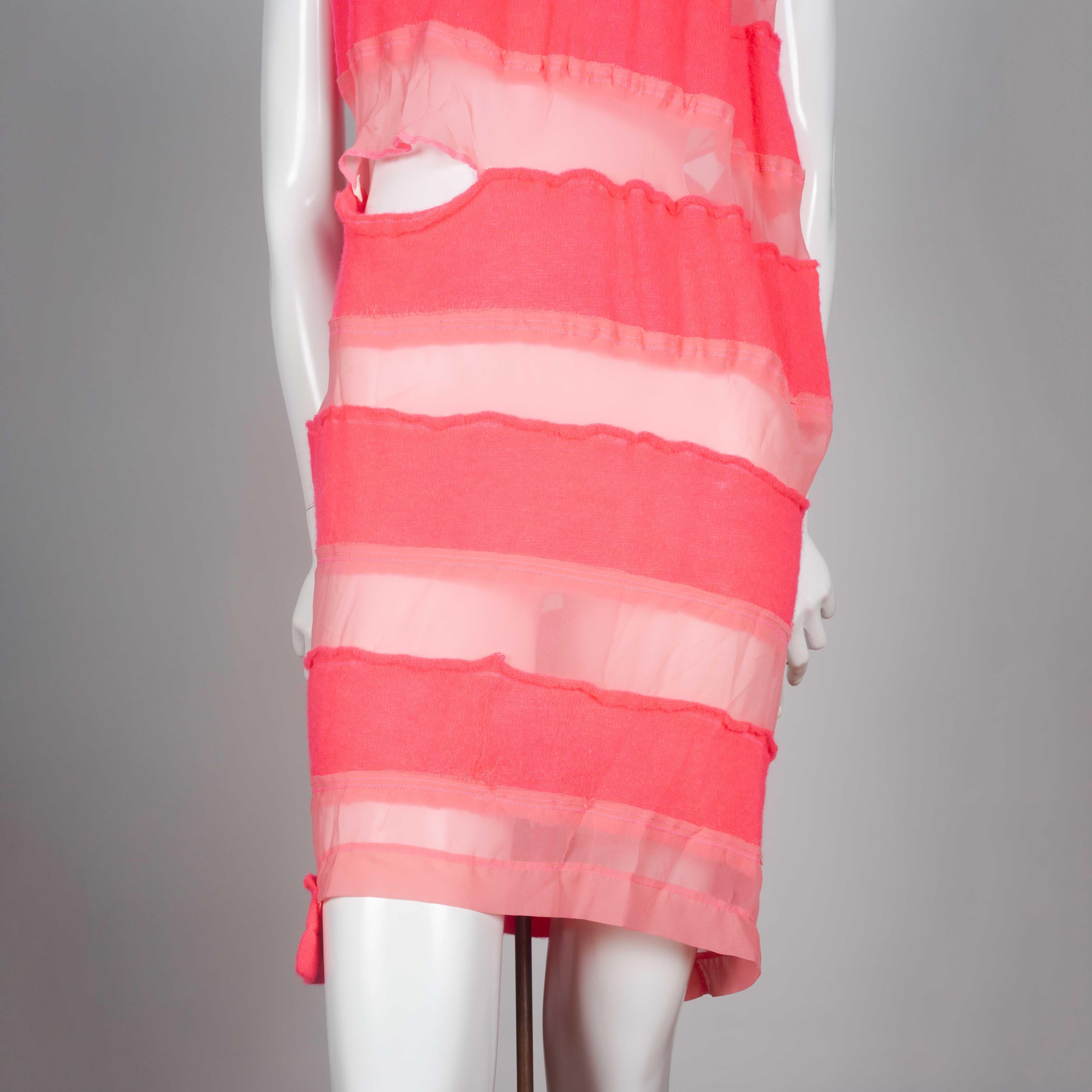 Comme des Garçons Pink Asymmetric Sweater Dress, 2013 6