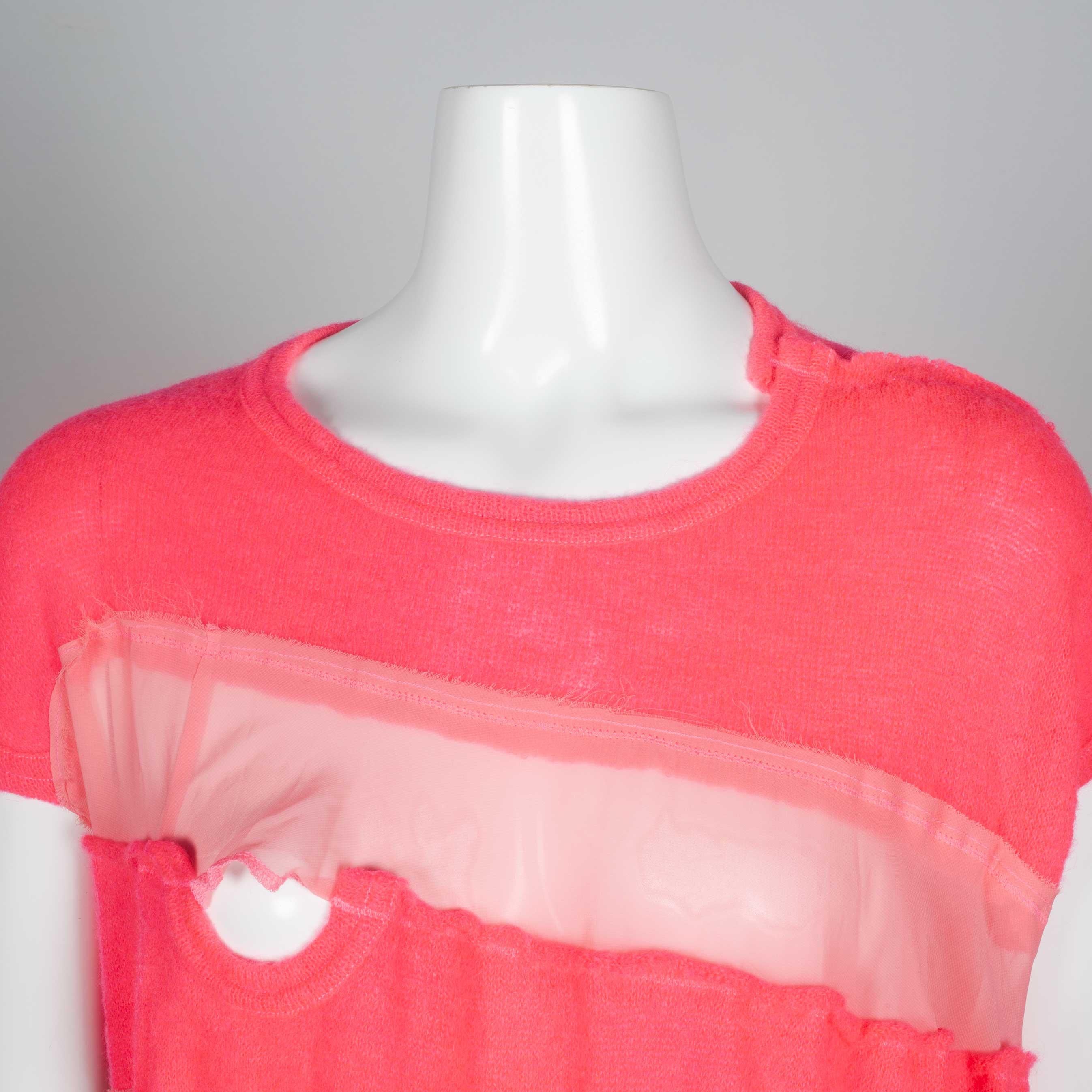Comme des Garçons Pink Asymmetric Sweater Dress, 2013 7