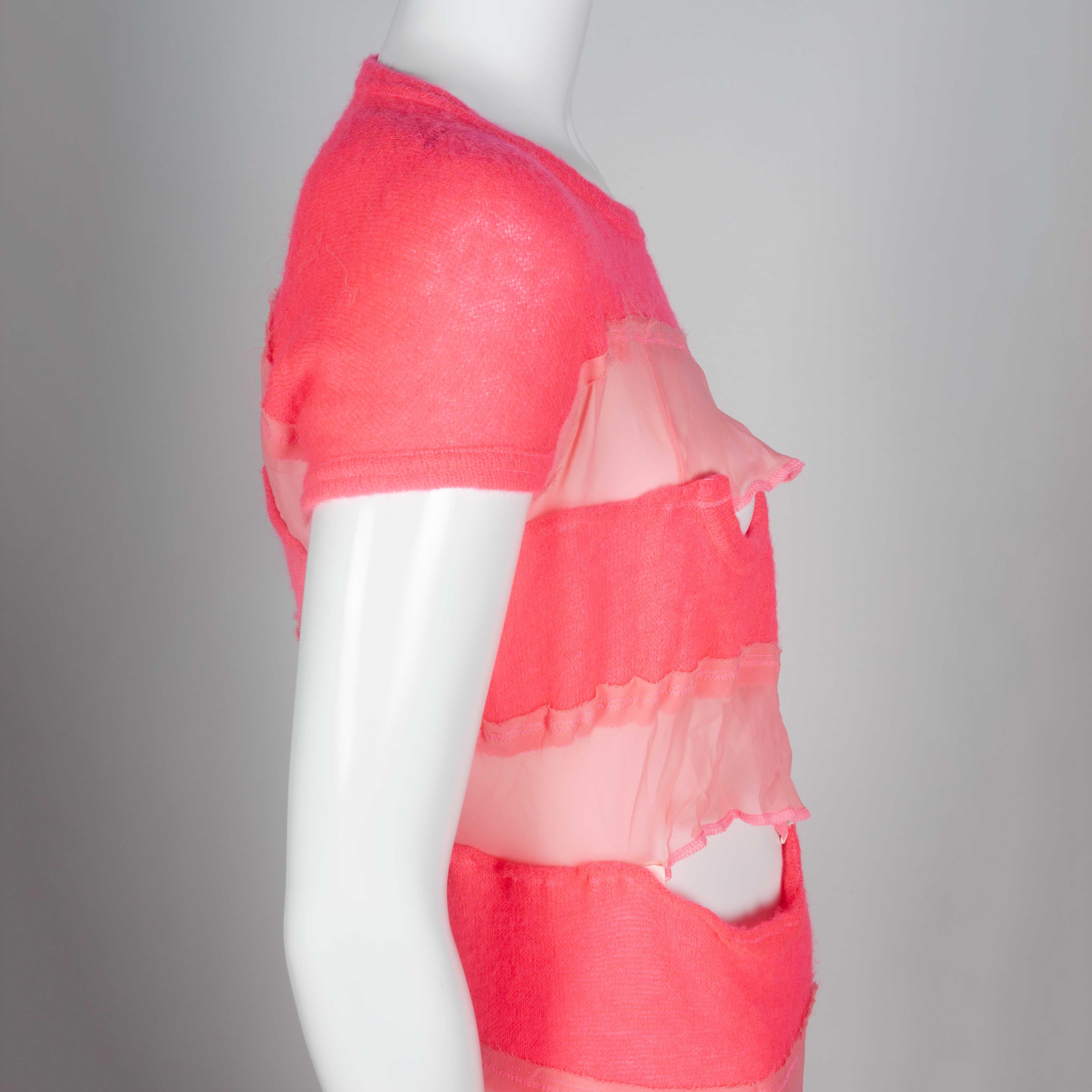 Comme des Garçons Pink Asymmetric Sweater Dress, 2013 8
