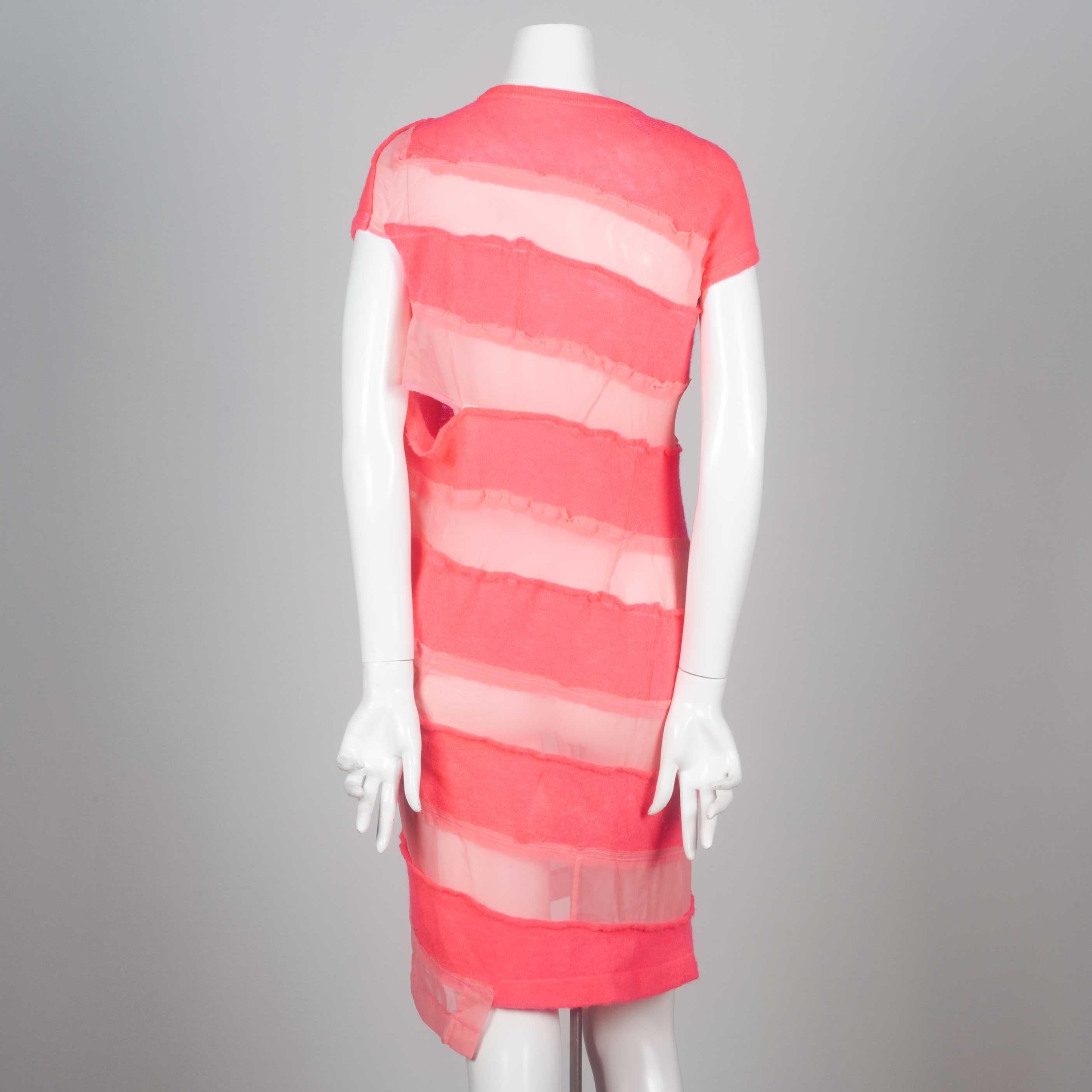 Comme des Garçons Pink Asymmetric Sweater Dress, 2013 10
