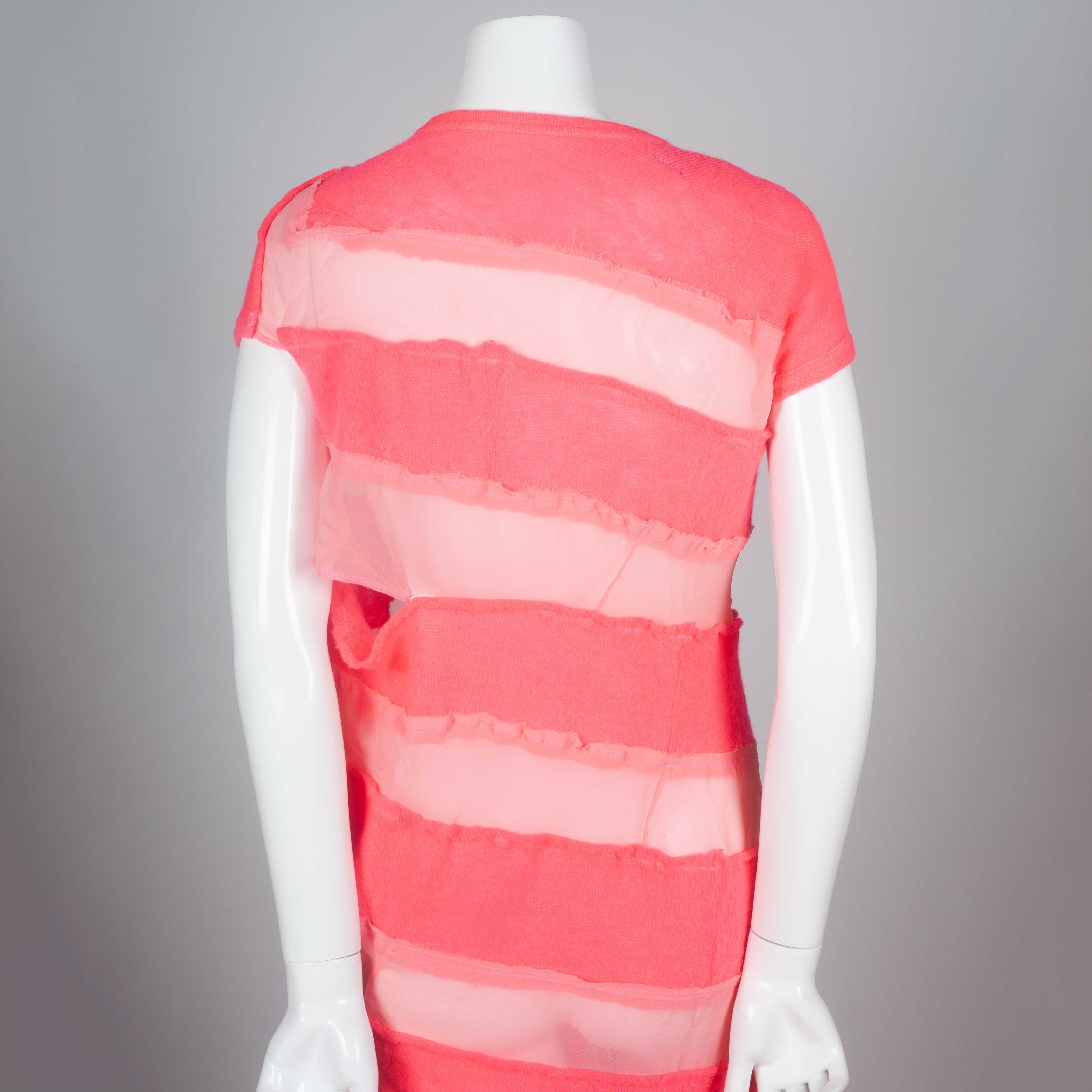 Comme des Garçons Pink Asymmetric Sweater Dress, 2013 11