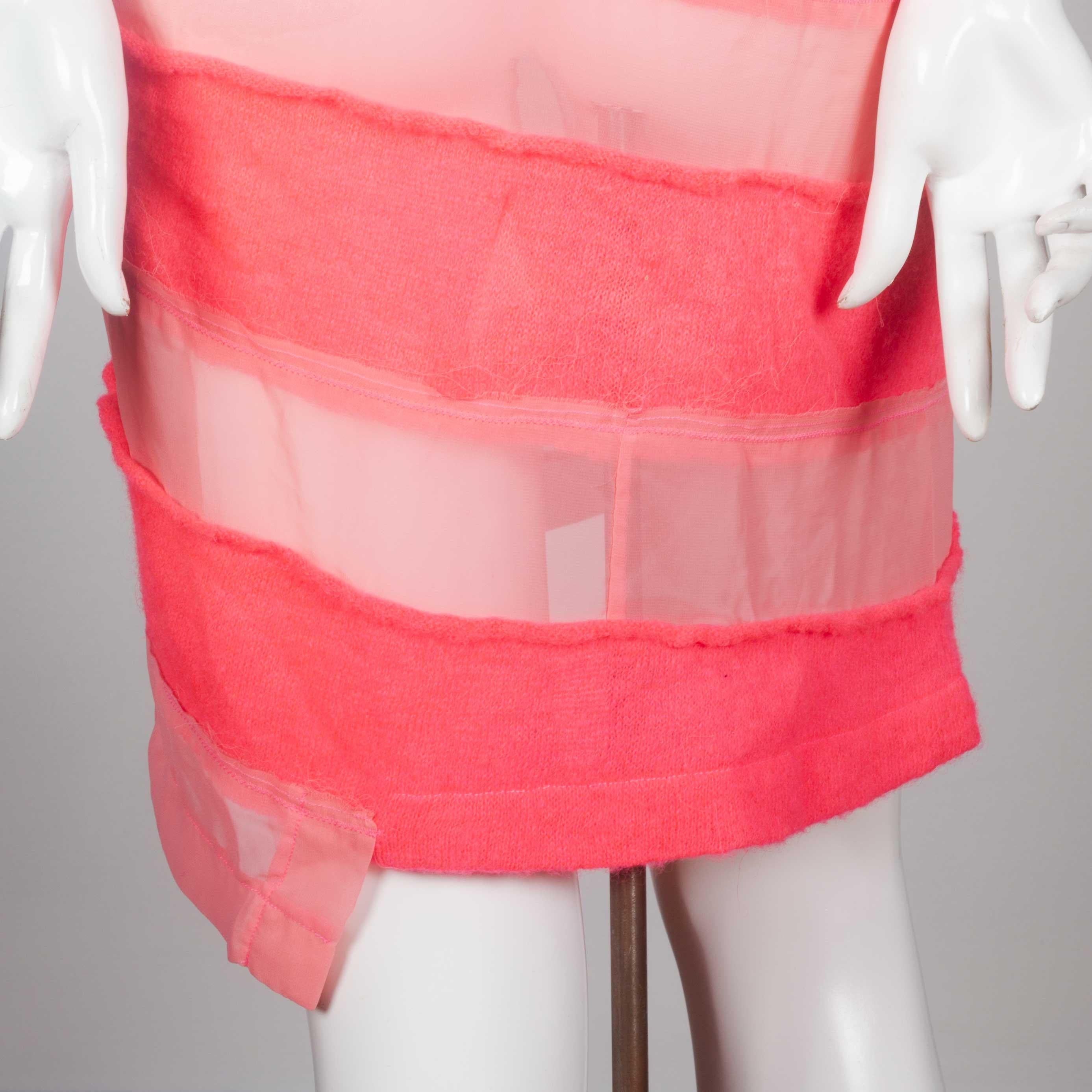 Comme des Garçons Pink Asymmetric Sweater Dress, 2013 12