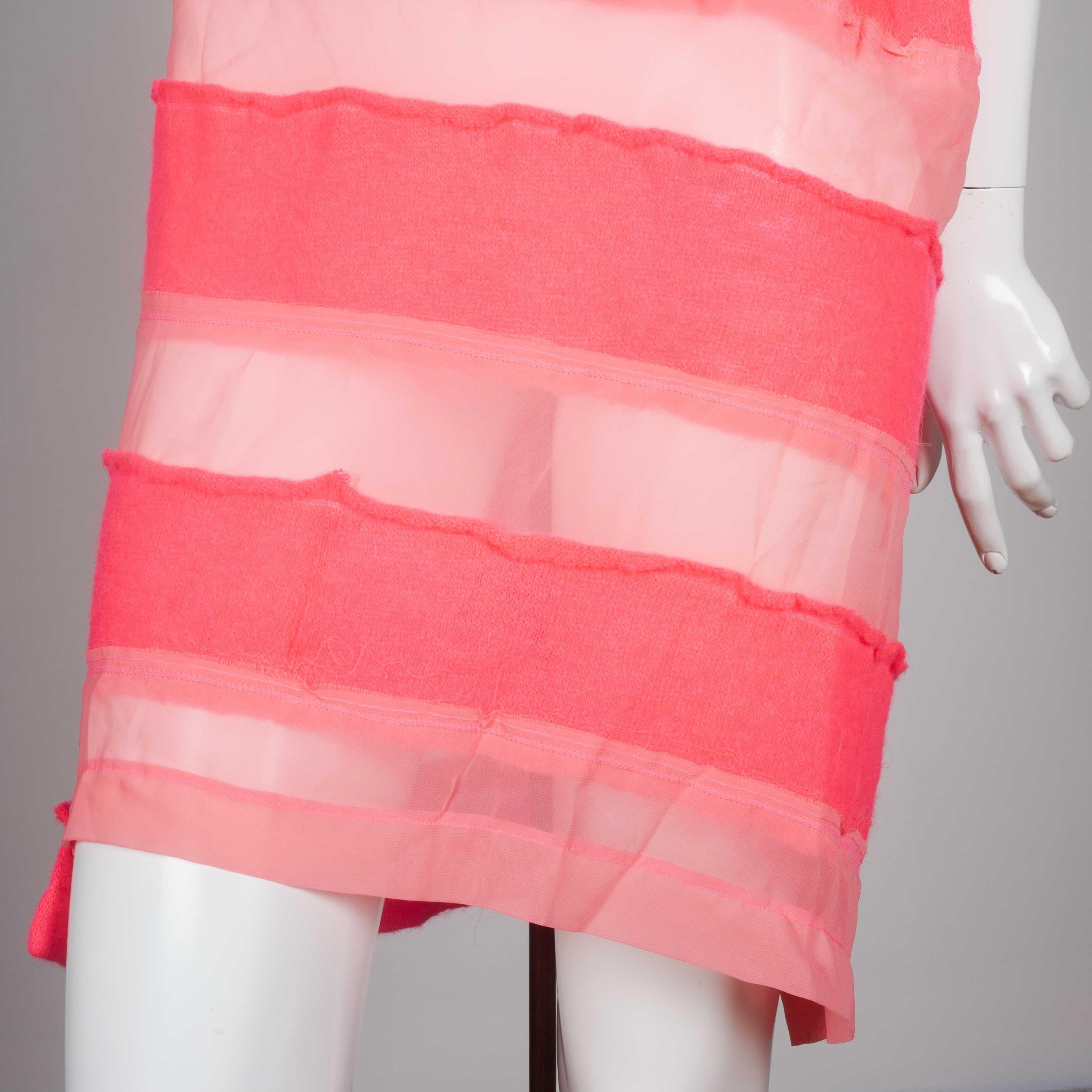 Comme des Garçons Pink Asymmetric Sweater Dress, 2013 1