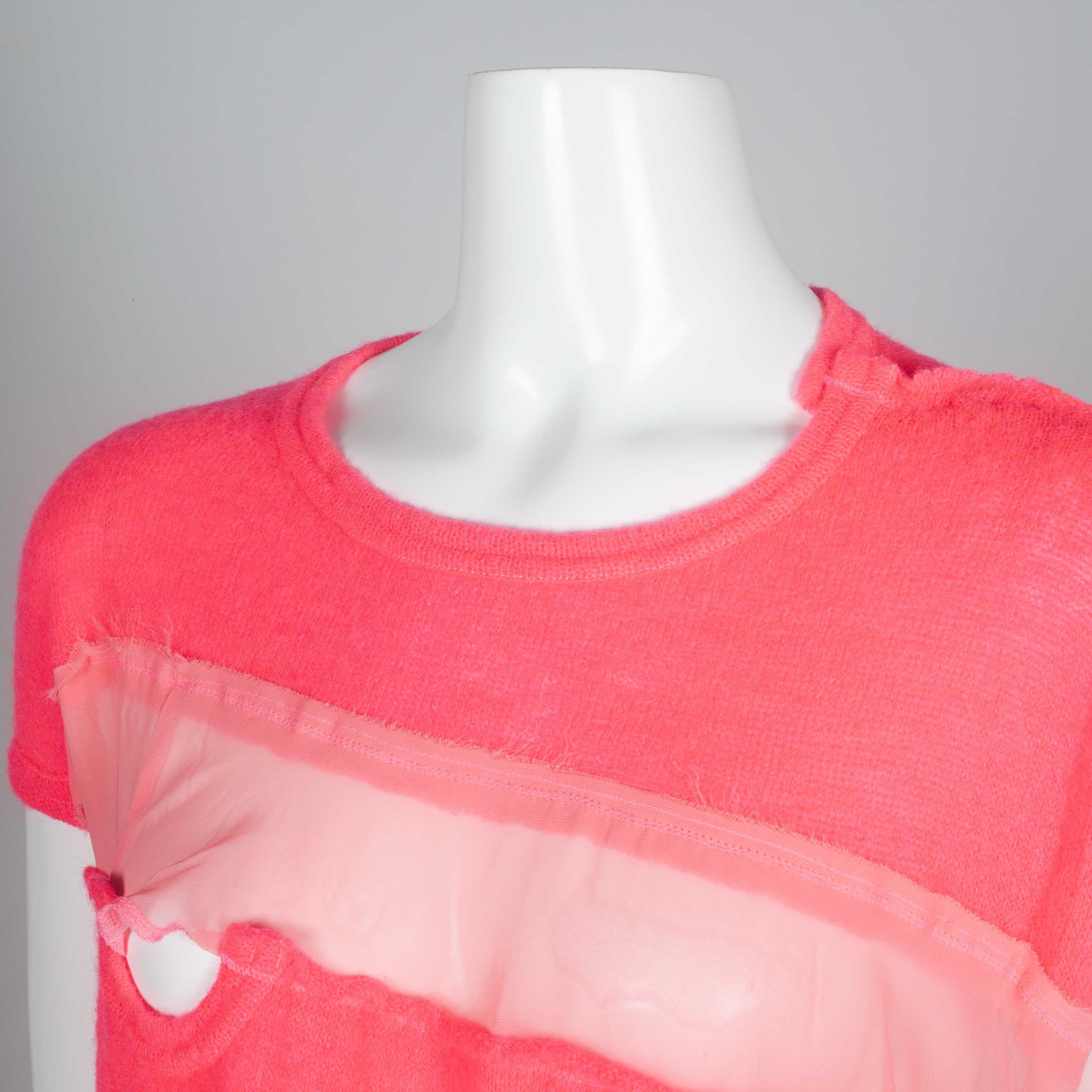 Comme des Garçons Pink Asymmetric Sweater Dress, 2013 4