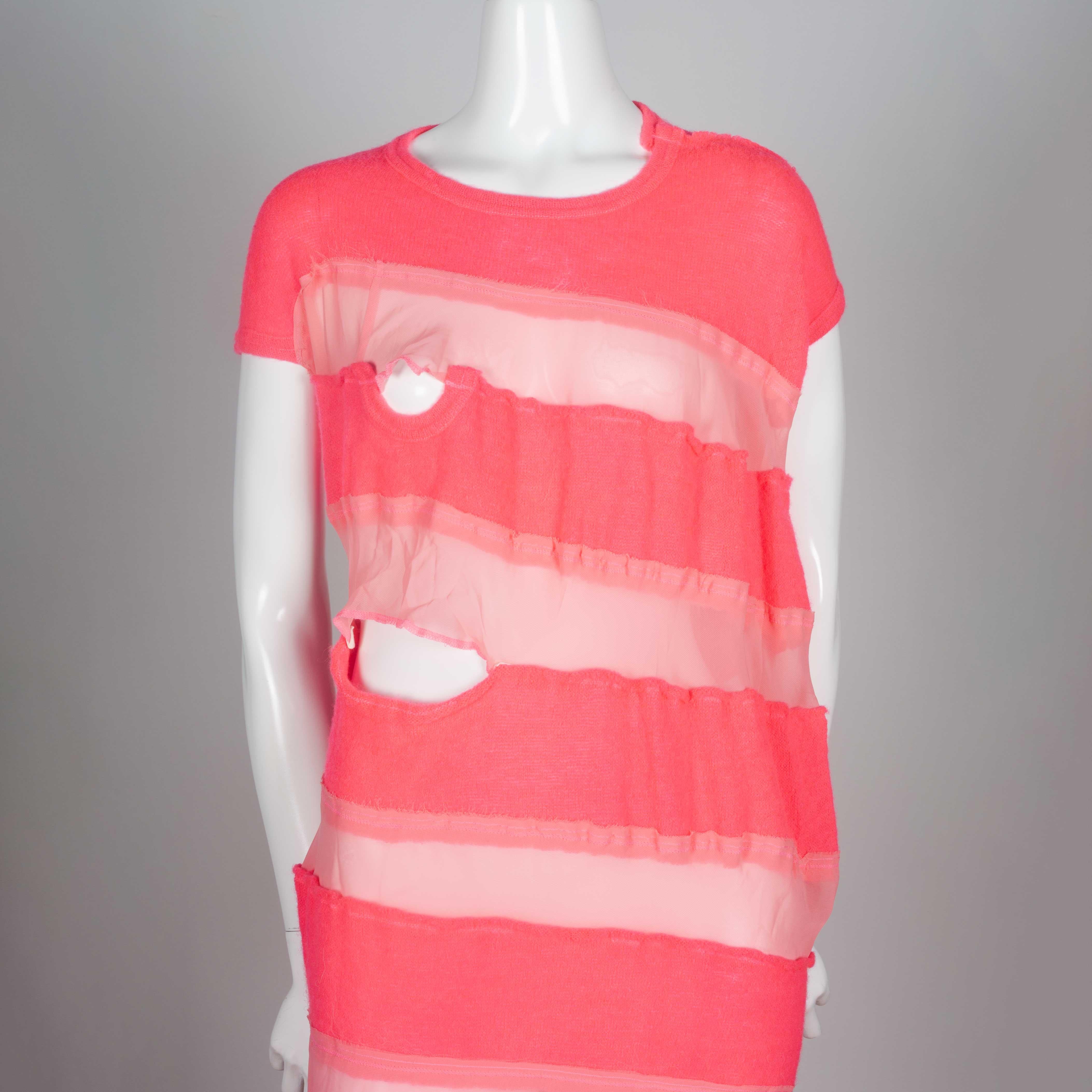 Comme des Garçons Pink Asymmetric Sweater Dress, 2013 5