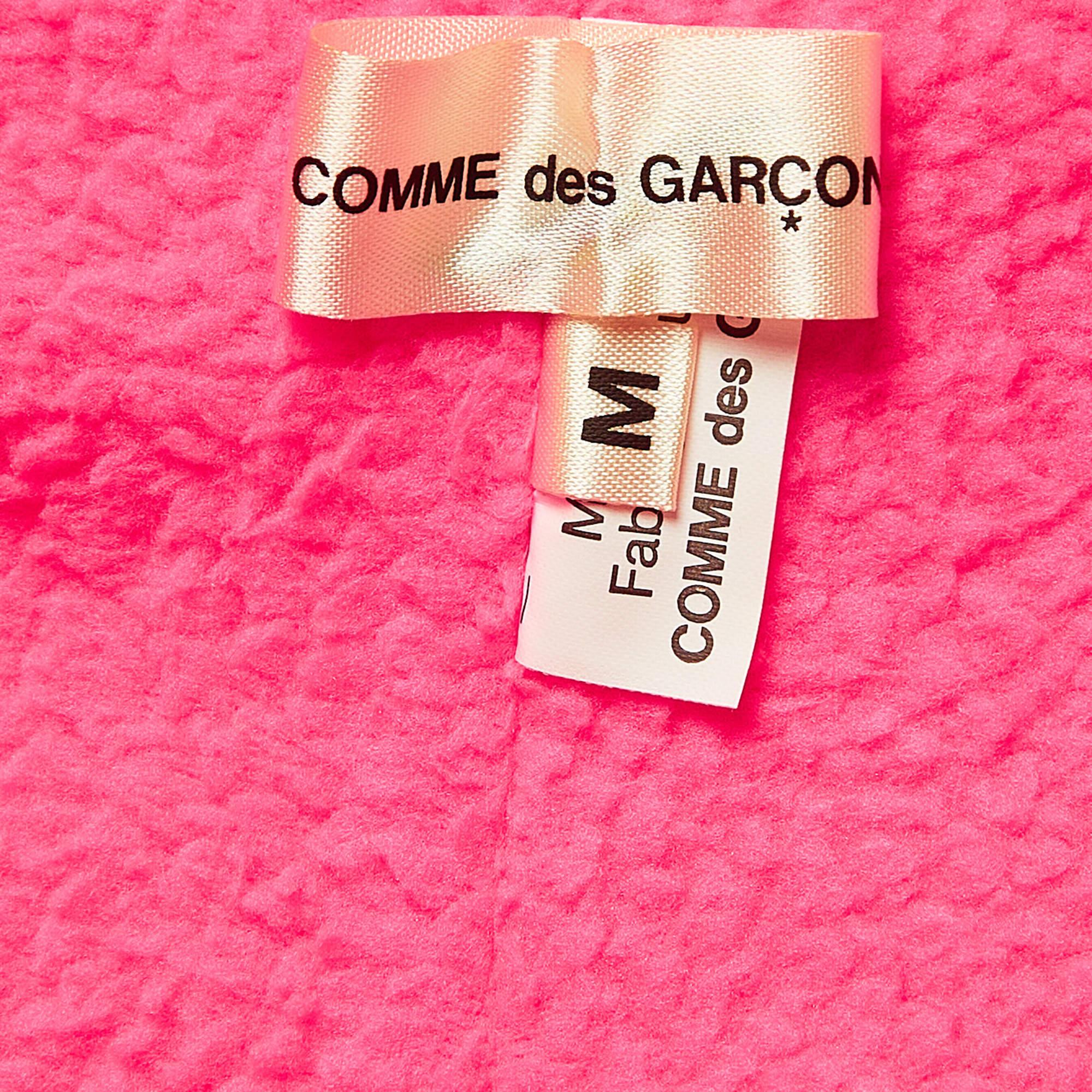 Women's Comme des Garcons Pink Jersey Zip-Up Hooded Jacket M For Sale