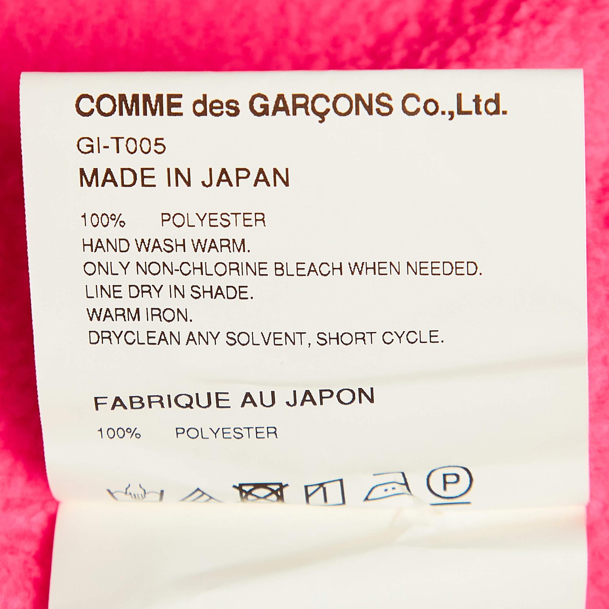 Comme des Garcons Pink Jersey Zip-Up Hooded Jacket M For Sale 1